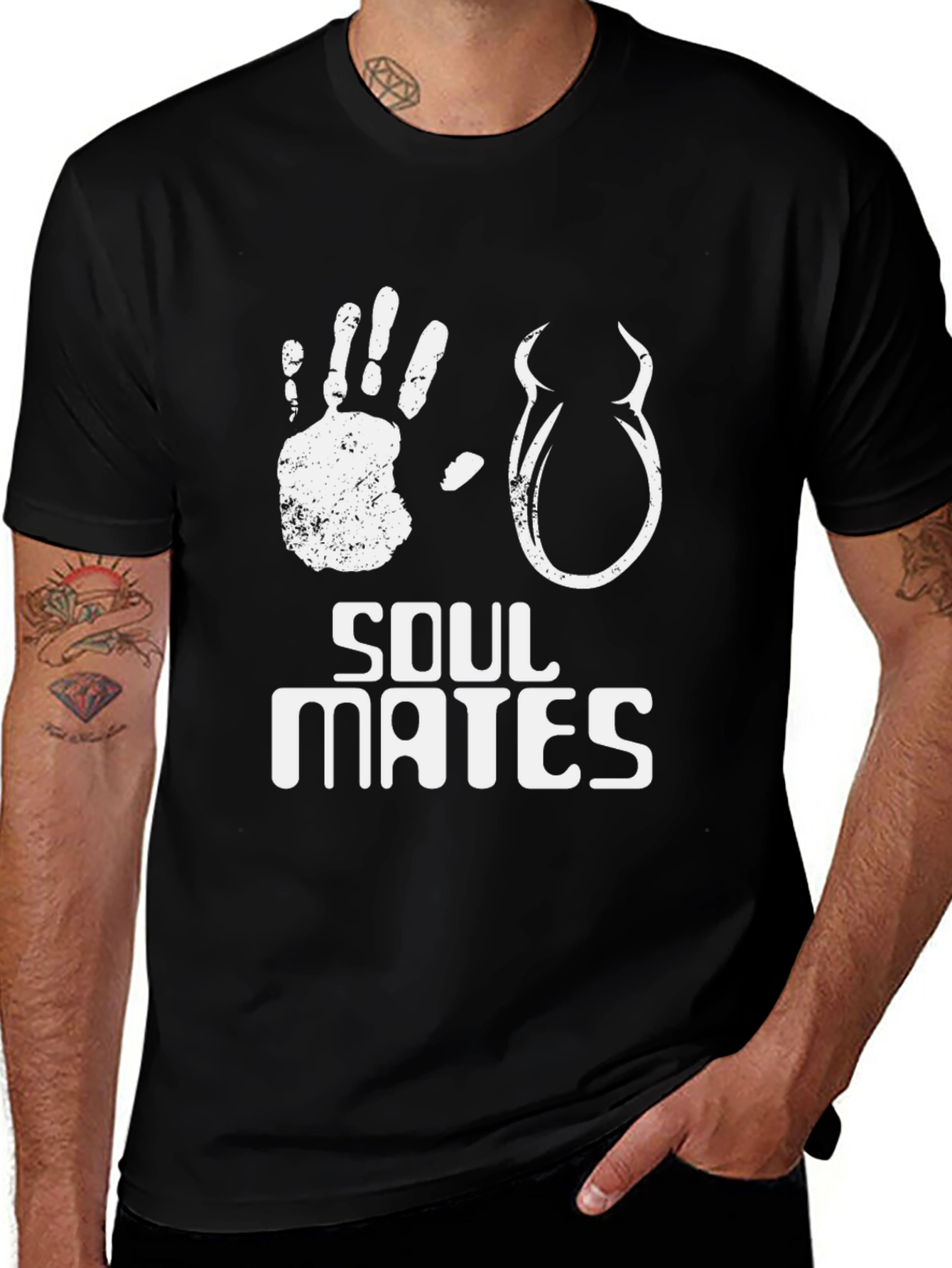Soul Mates Graphic T-Shirt - Black