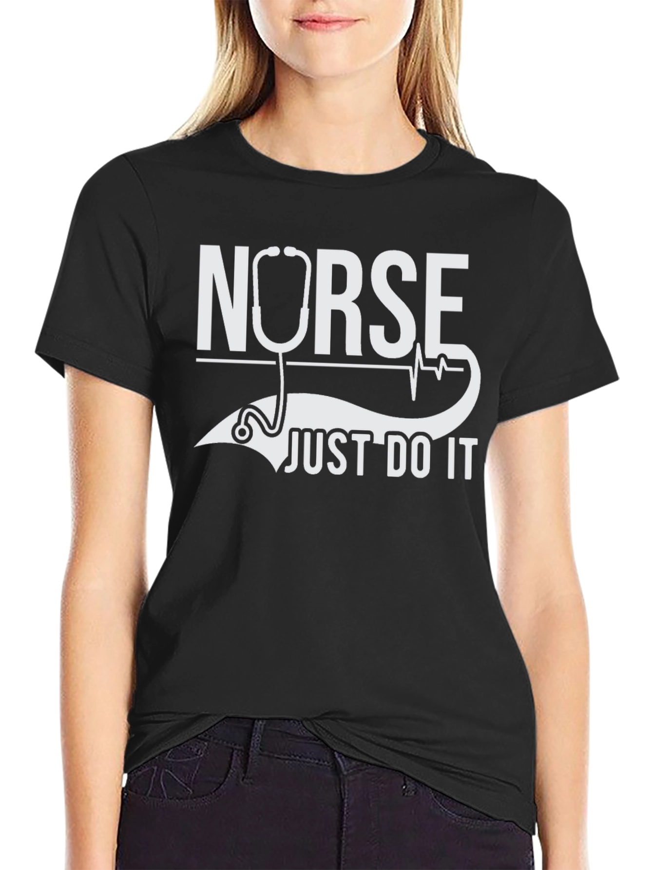 Nurse Just Do It Black T-Shirt