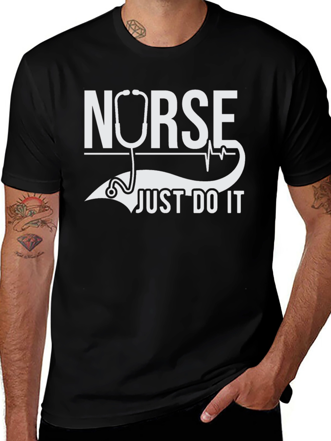 Nurse Just Do It Black T-Shirt