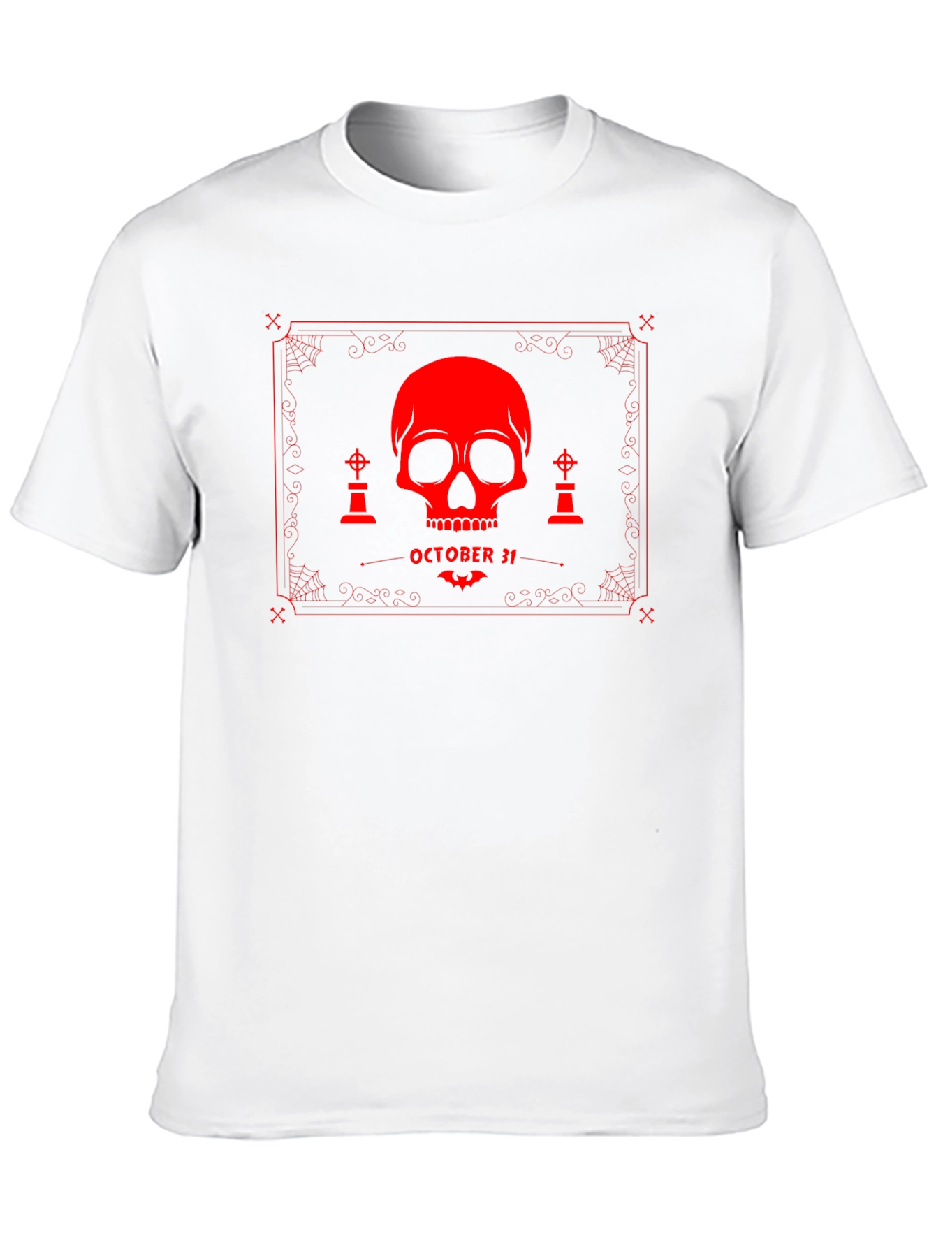 Halloween Skull Graphic T-Shirt