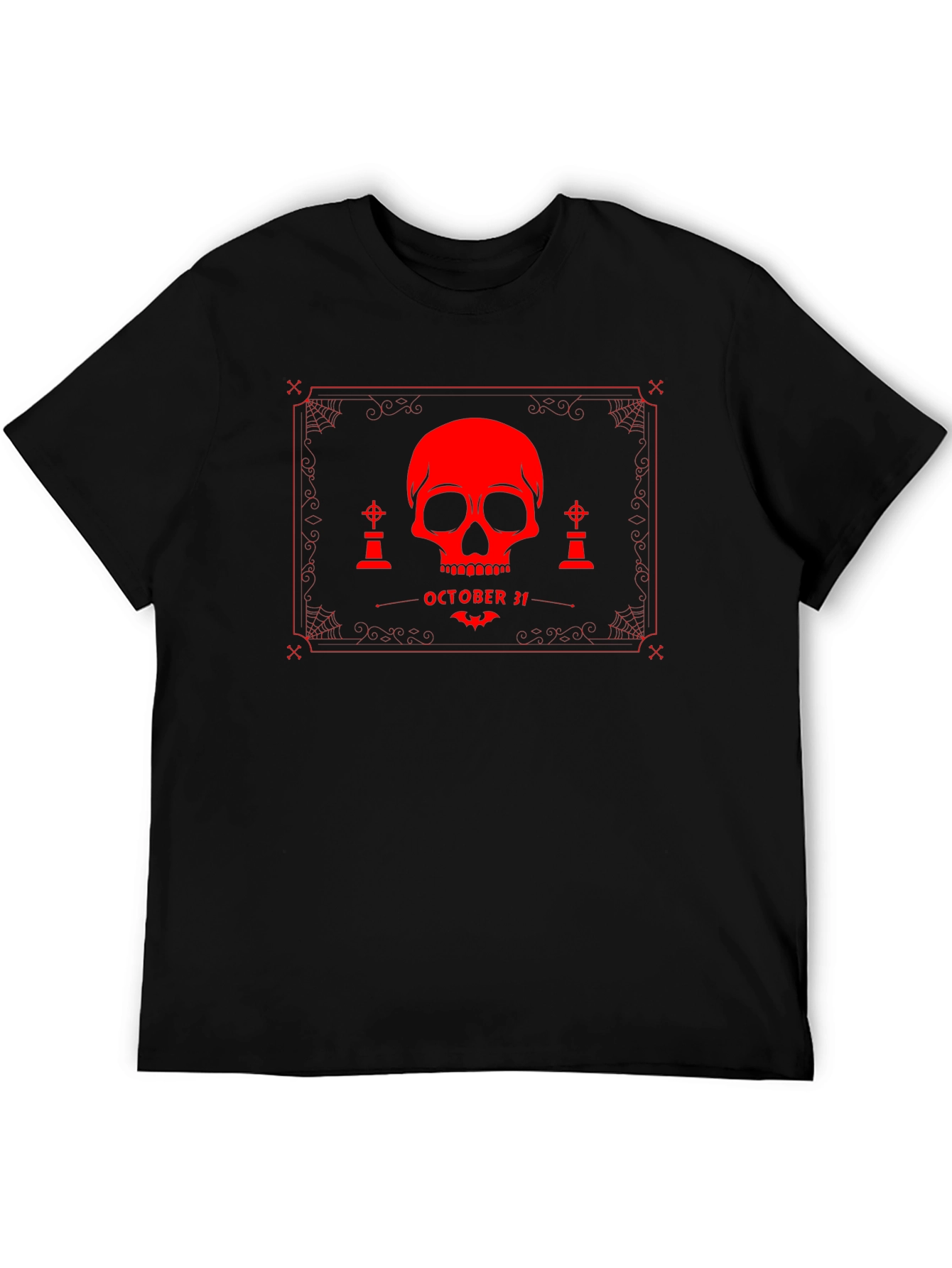 Halloween Skull Graphic T-Shirt