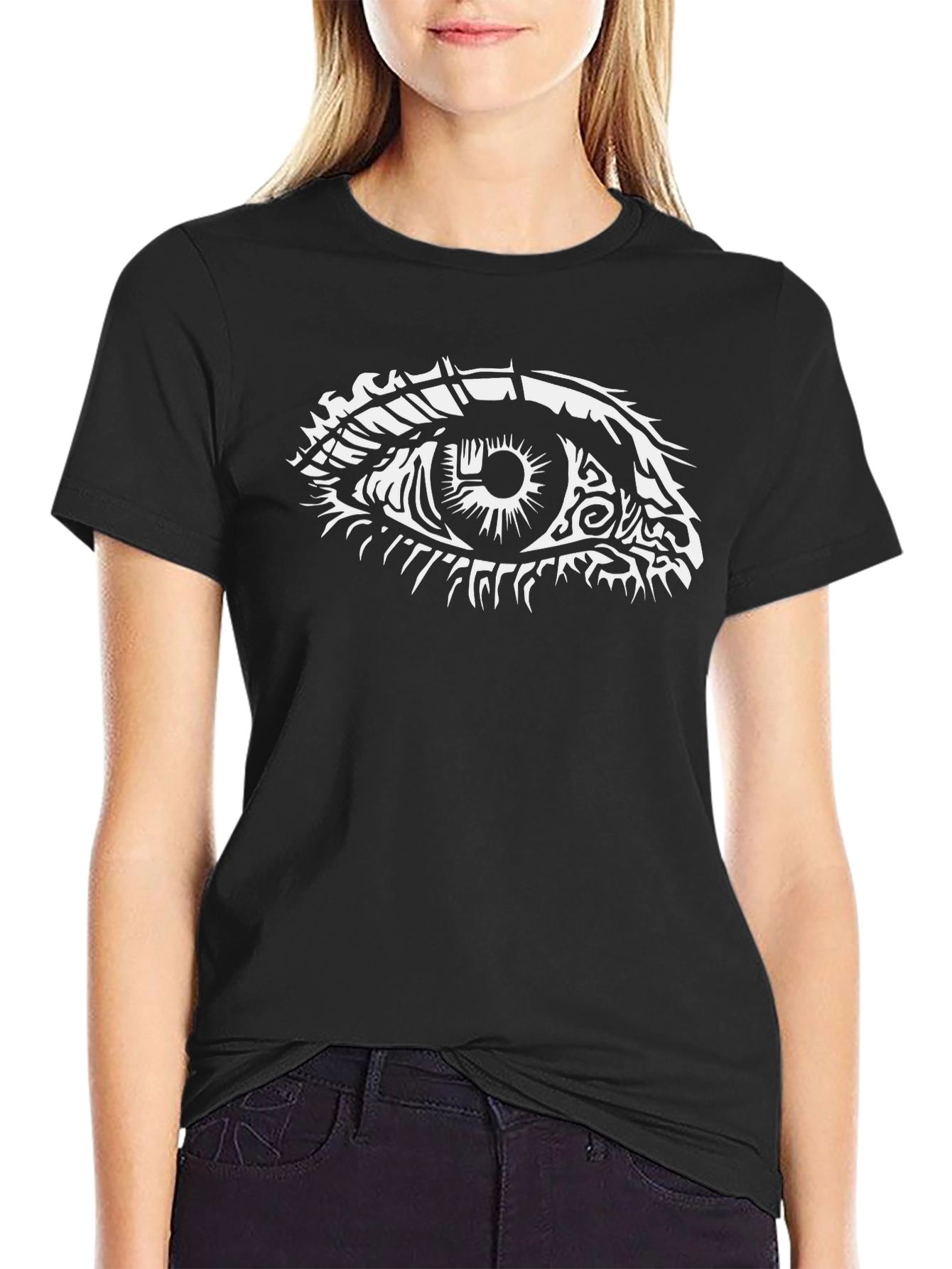 Eye Graphic Black T-Shirt - Unique Design