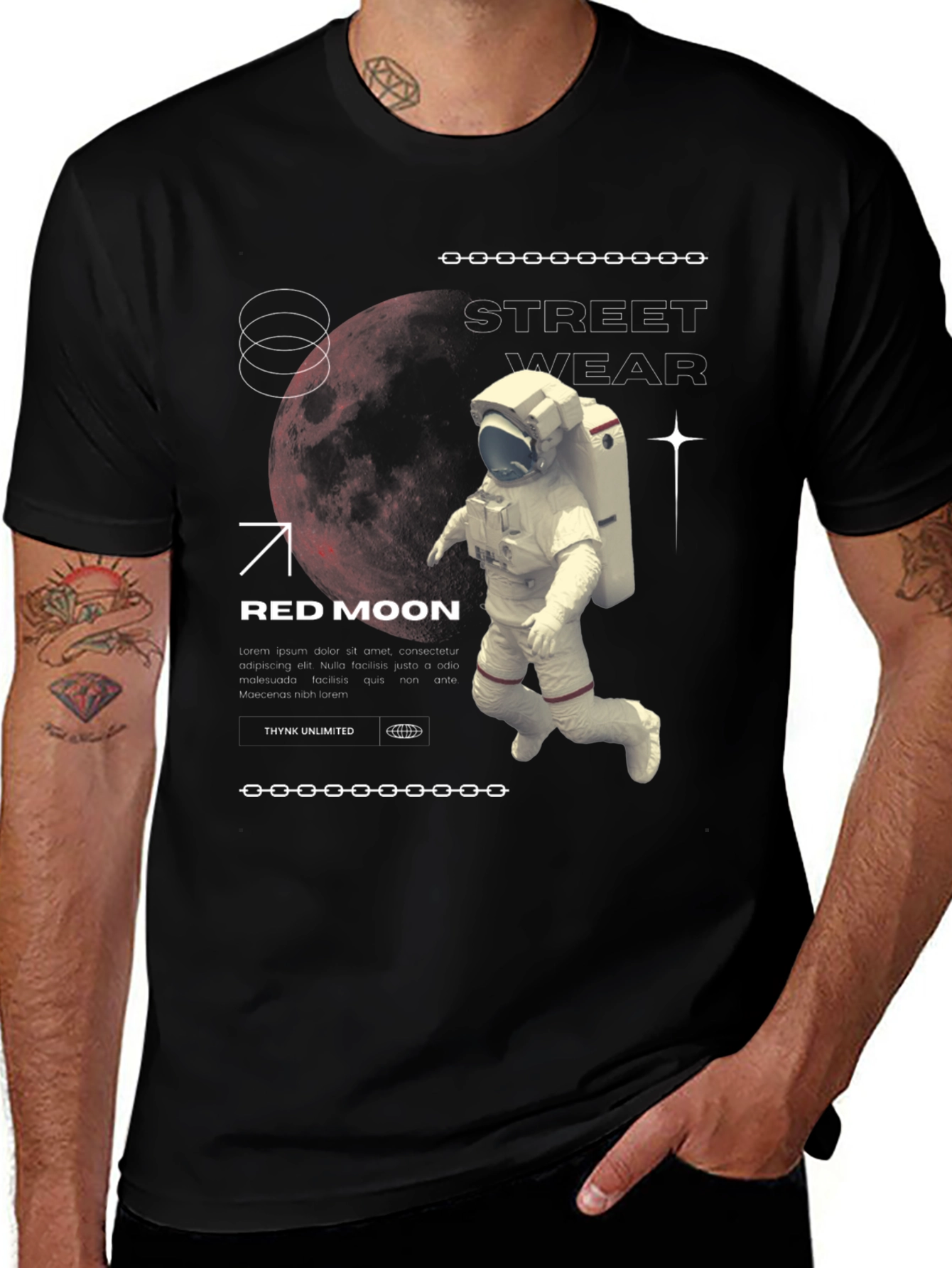 Red Moon Streetwear Graphic Tee