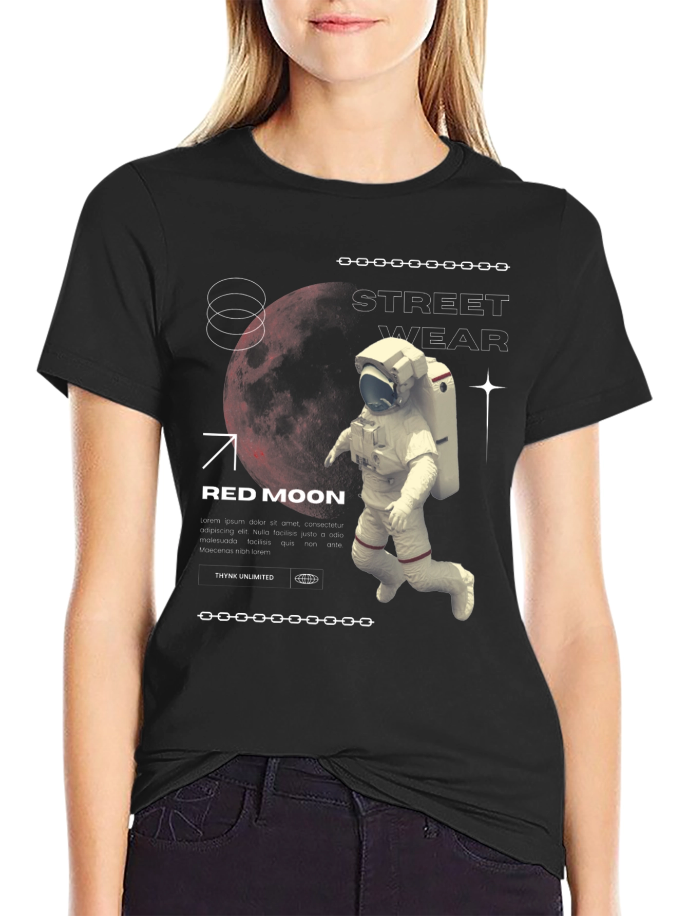 Red Moon Streetwear Graphic Tee