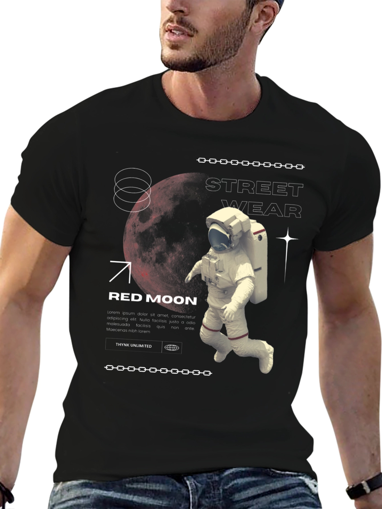 Red Moon Streetwear Graphic Tee
