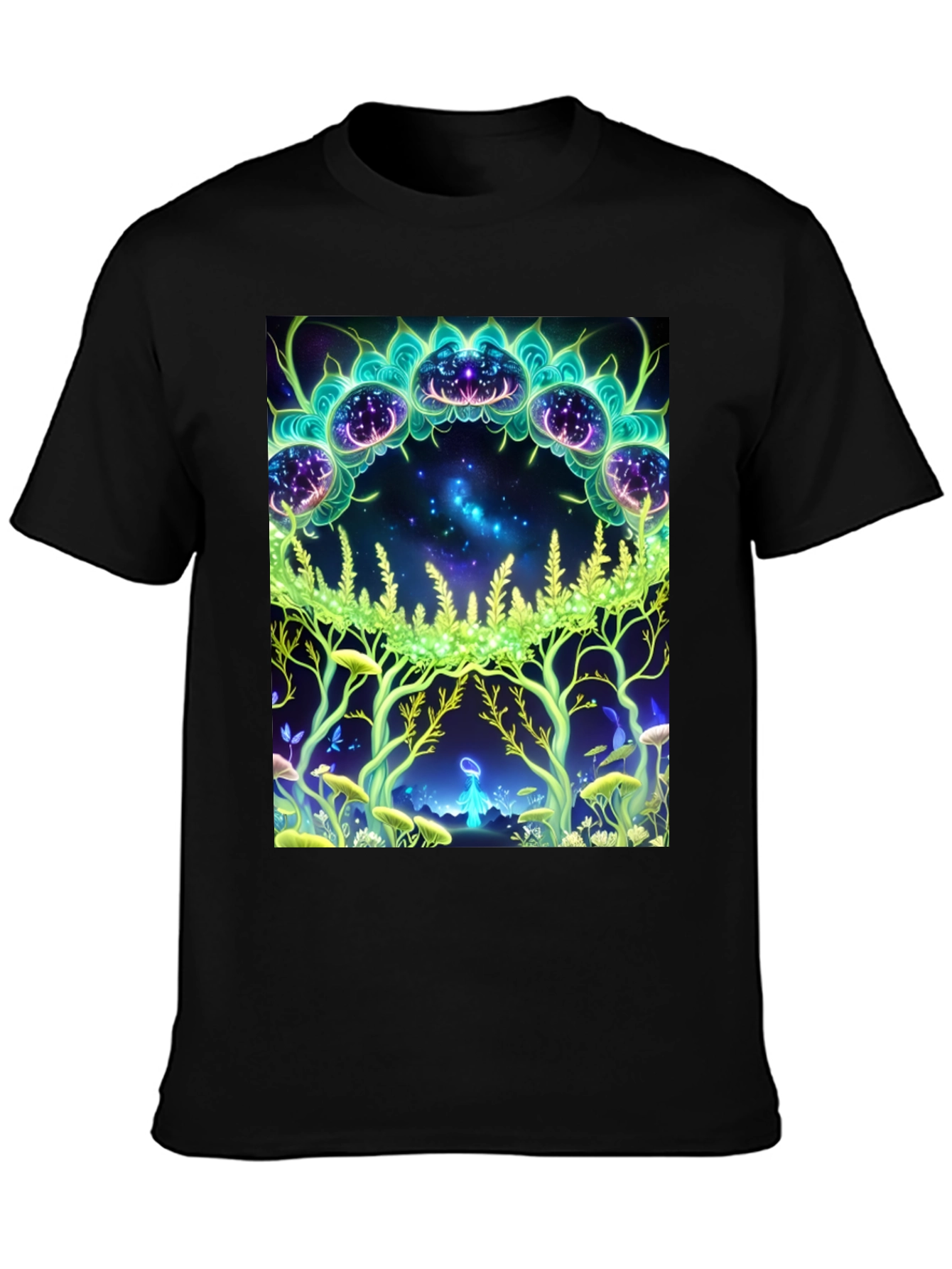 Mystic Forest Graphic Tee - Black