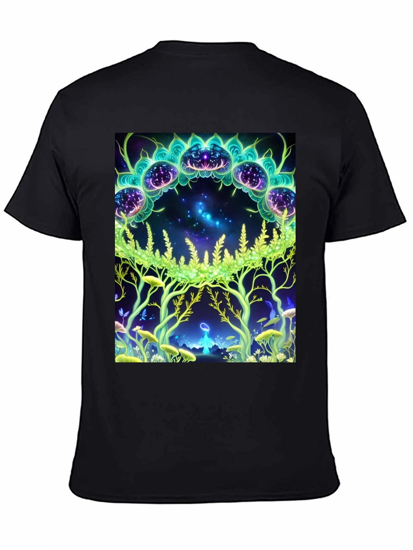 Mystic Forest Graphic Tee - Black