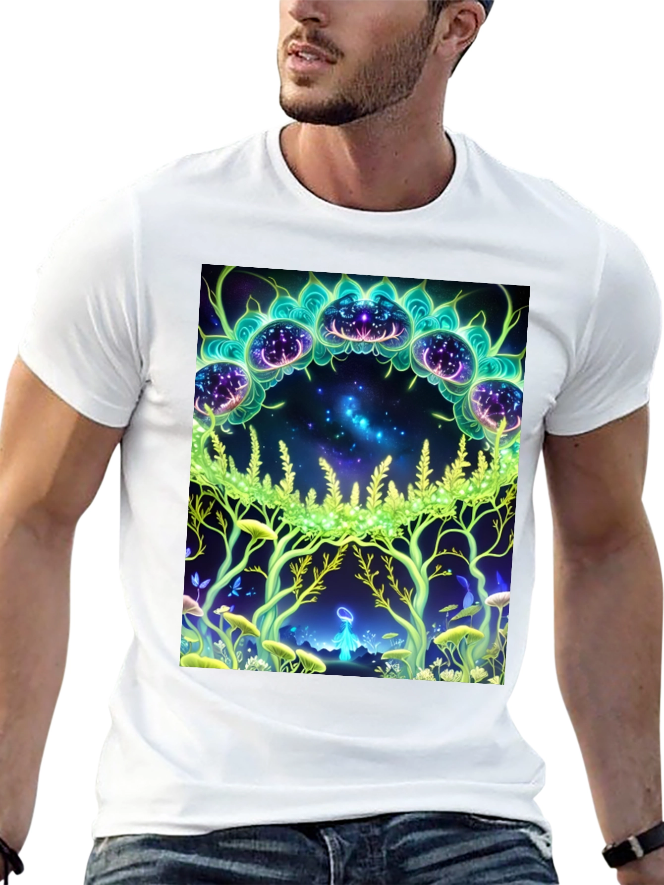 Mystic Forest Graphic Tee - Black