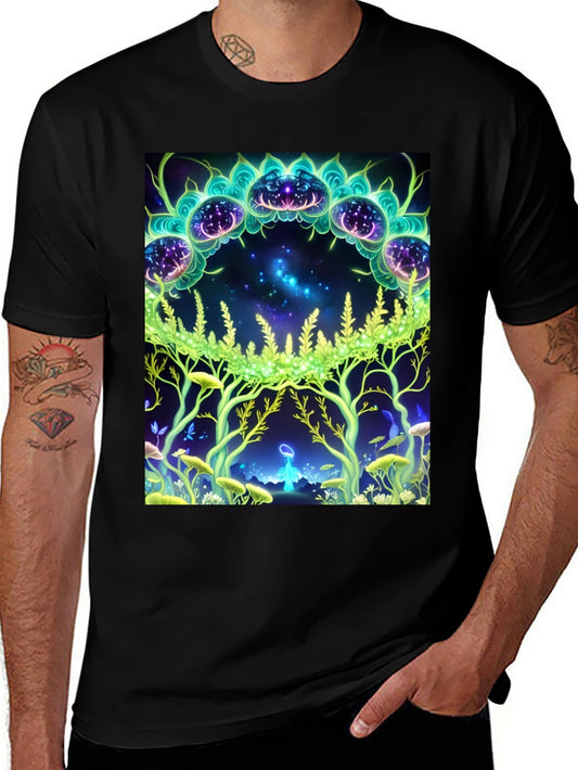 Mystic Forest Graphic Tee - Black
