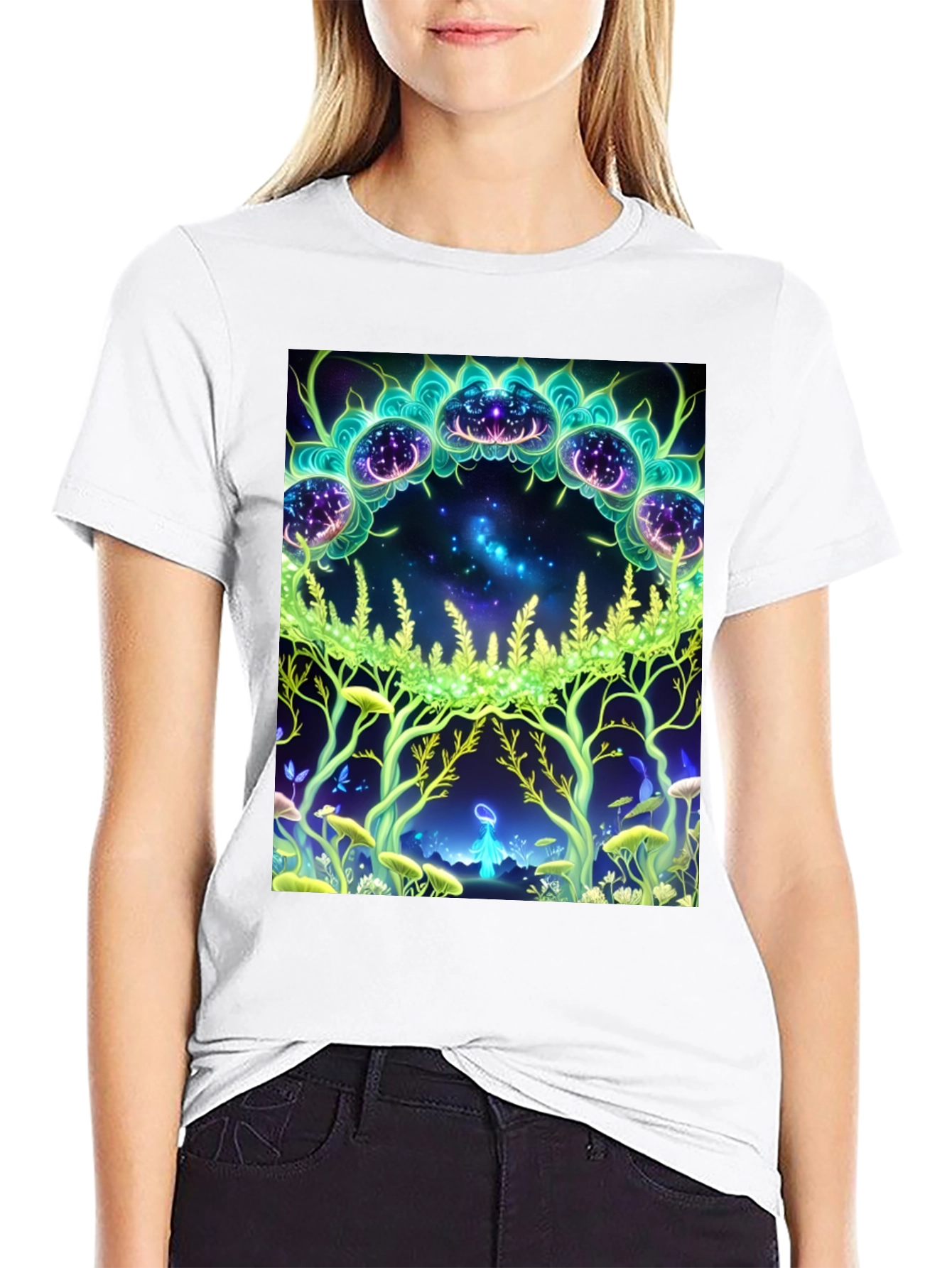 Mystic Forest Graphic Tee - Black