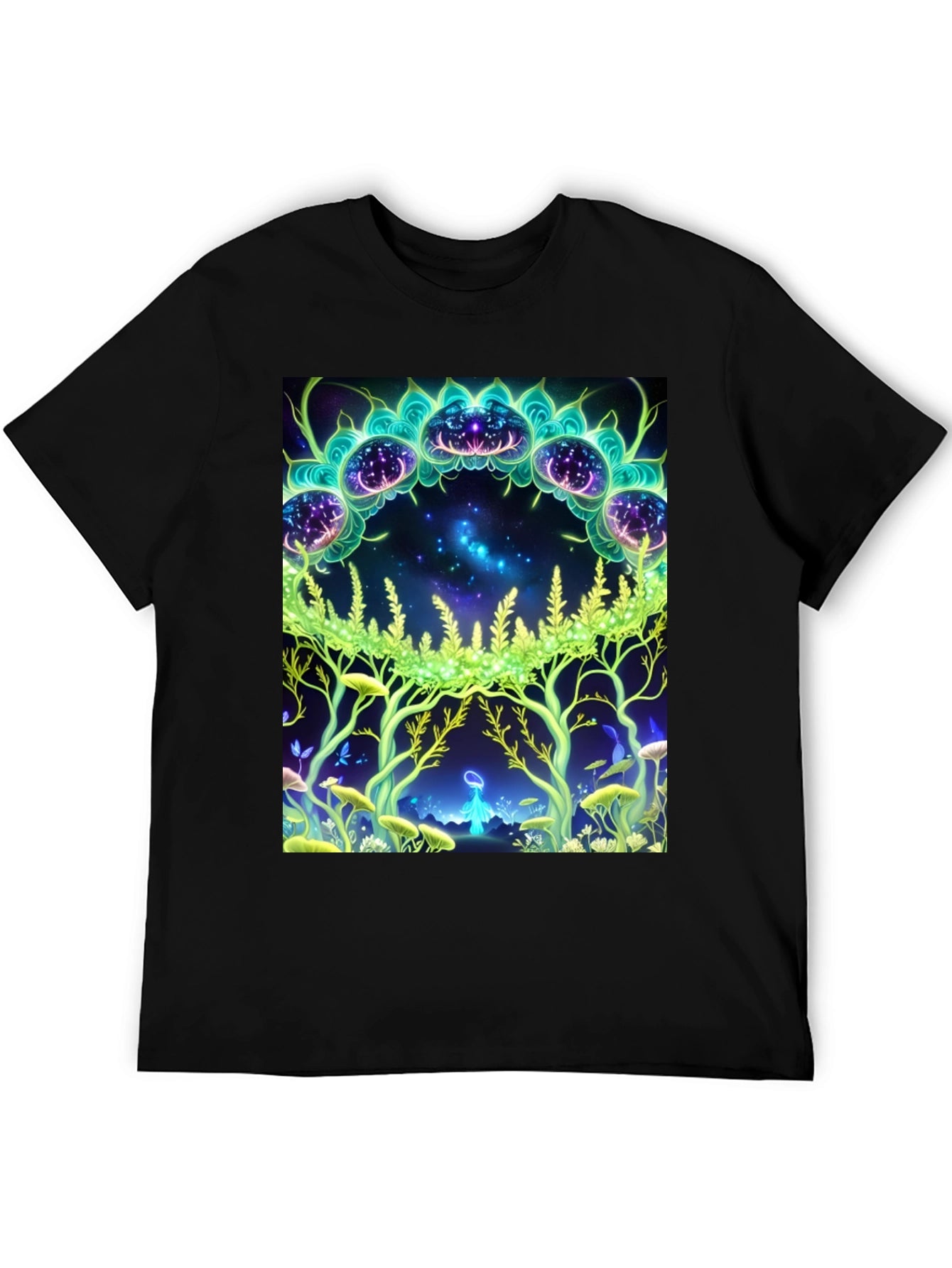 Mystic Forest Graphic Tee - Black