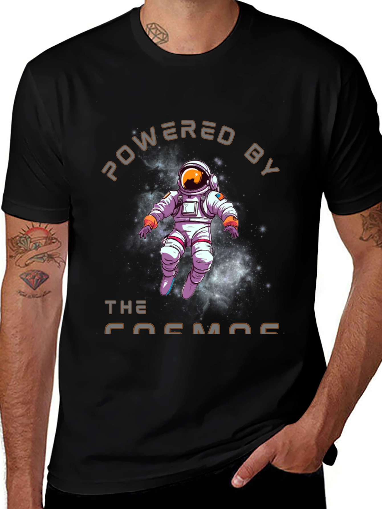 Powered by The Cosmos T-Shirt - Astronaut Design
