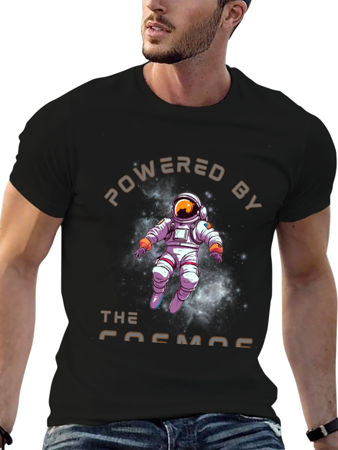 Powered by The Cosmos T-Shirt - Astronaut Design