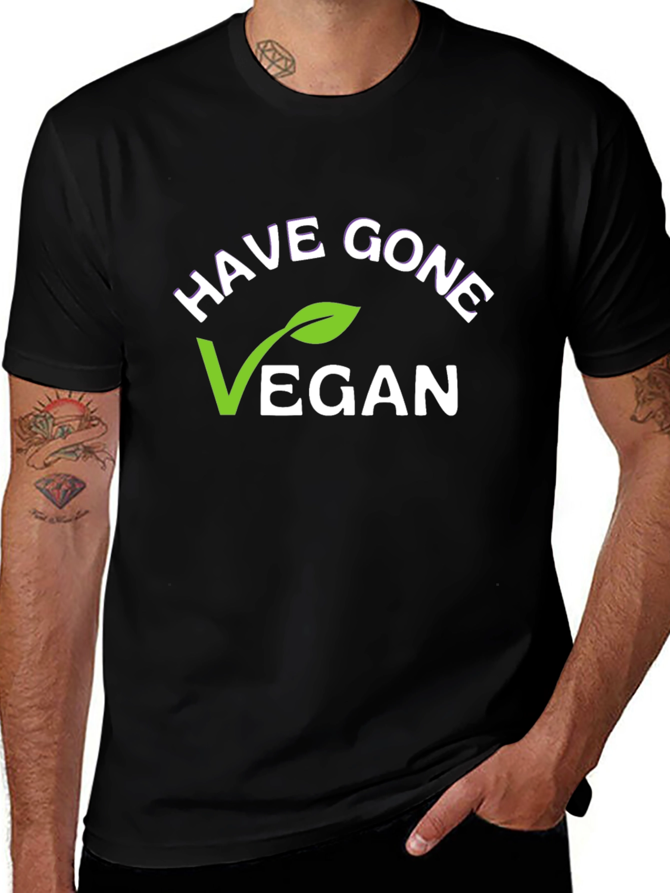 Have Gone Vegan T-Shirt - Black Short Sleeve