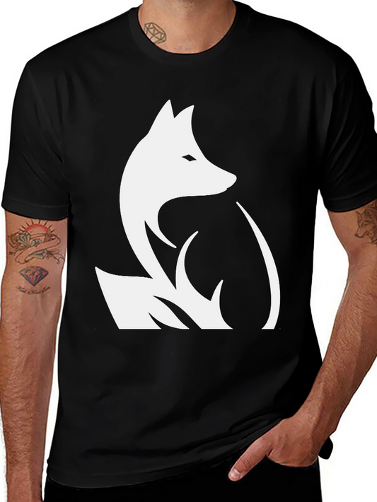 Fox Graphic Tee - Stylish Black T-Shirt for Men