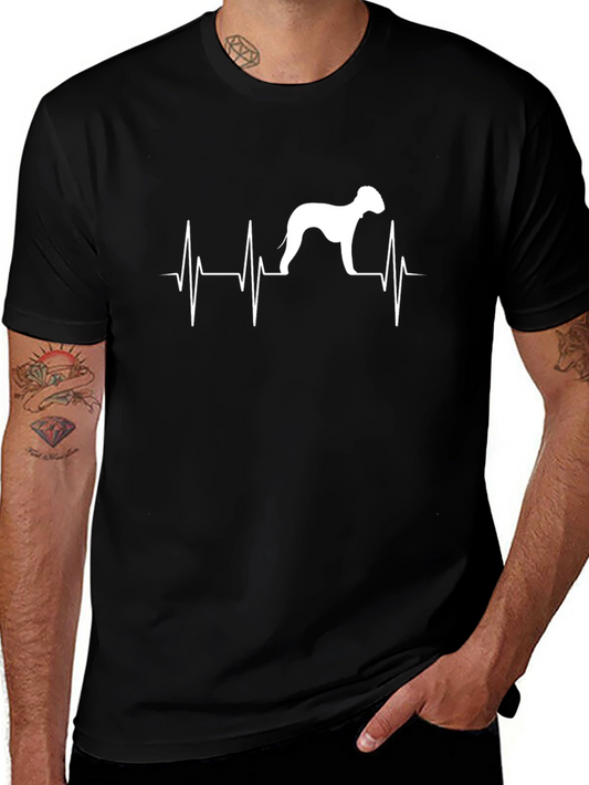 Dog Heartbeat T-Shirt - Black