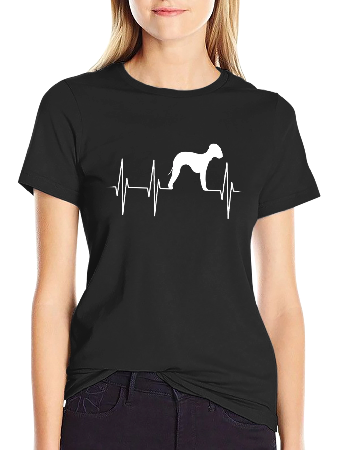 Dog Heartbeat T-Shirt - Black