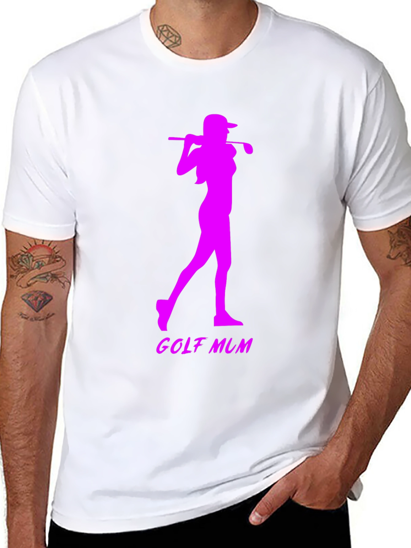 Golf Mum Black T-Shirt