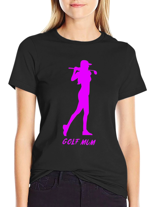 Golf Mum Black T-Shirt