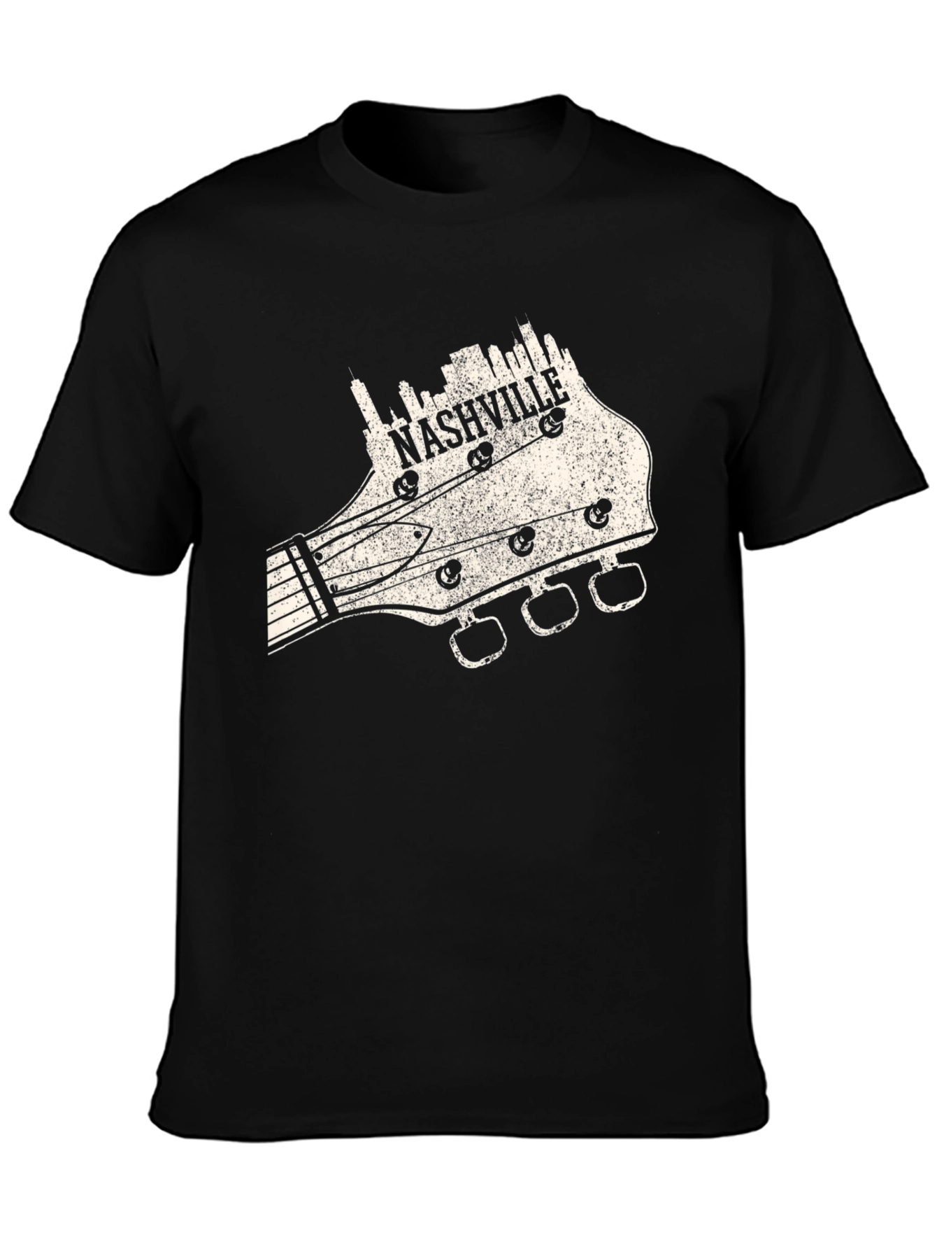 Nashville Guitar Headstock T-Shirt - Music City Tee