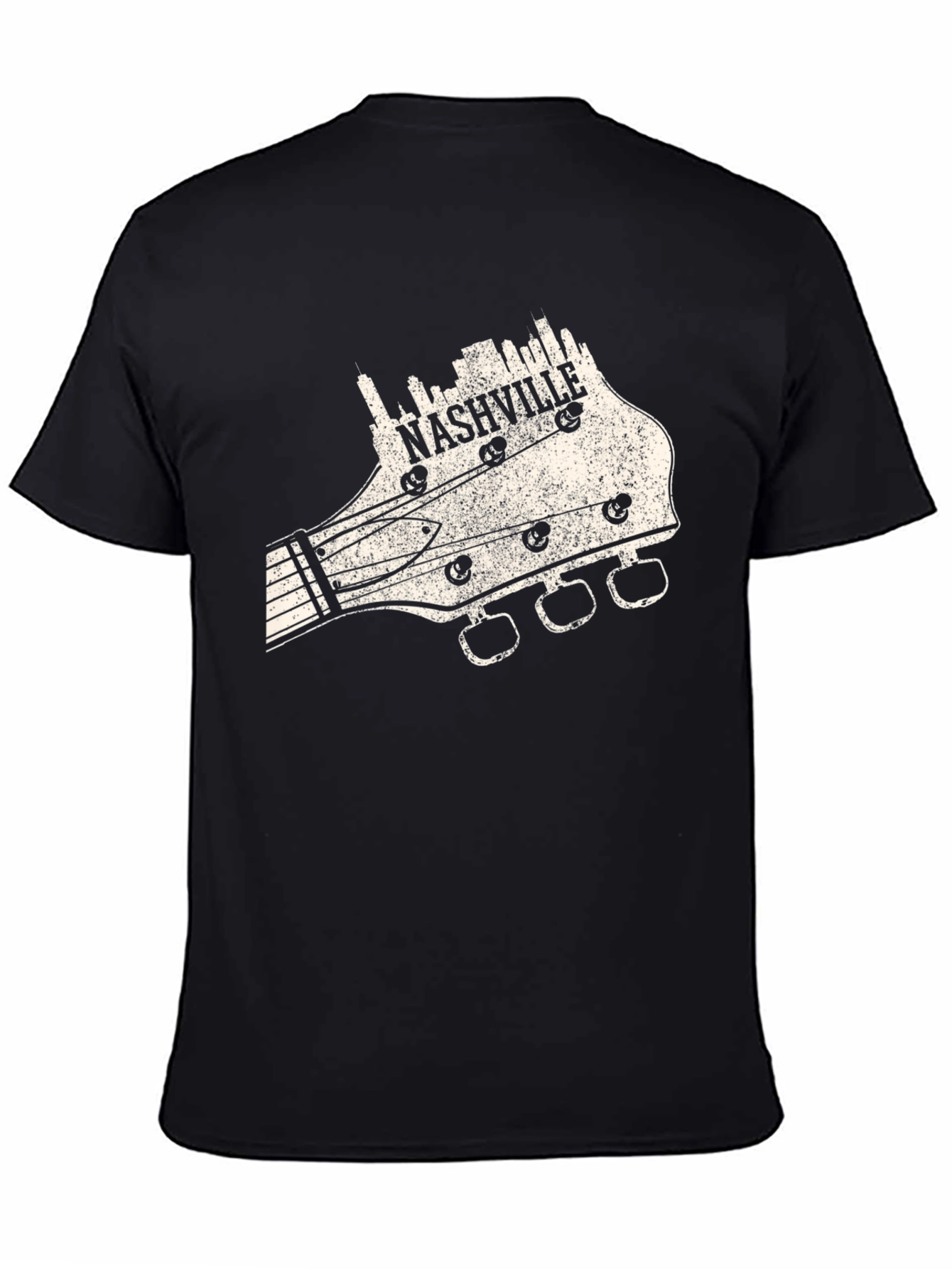 Nashville Guitar Headstock T-Shirt - Music City Tee