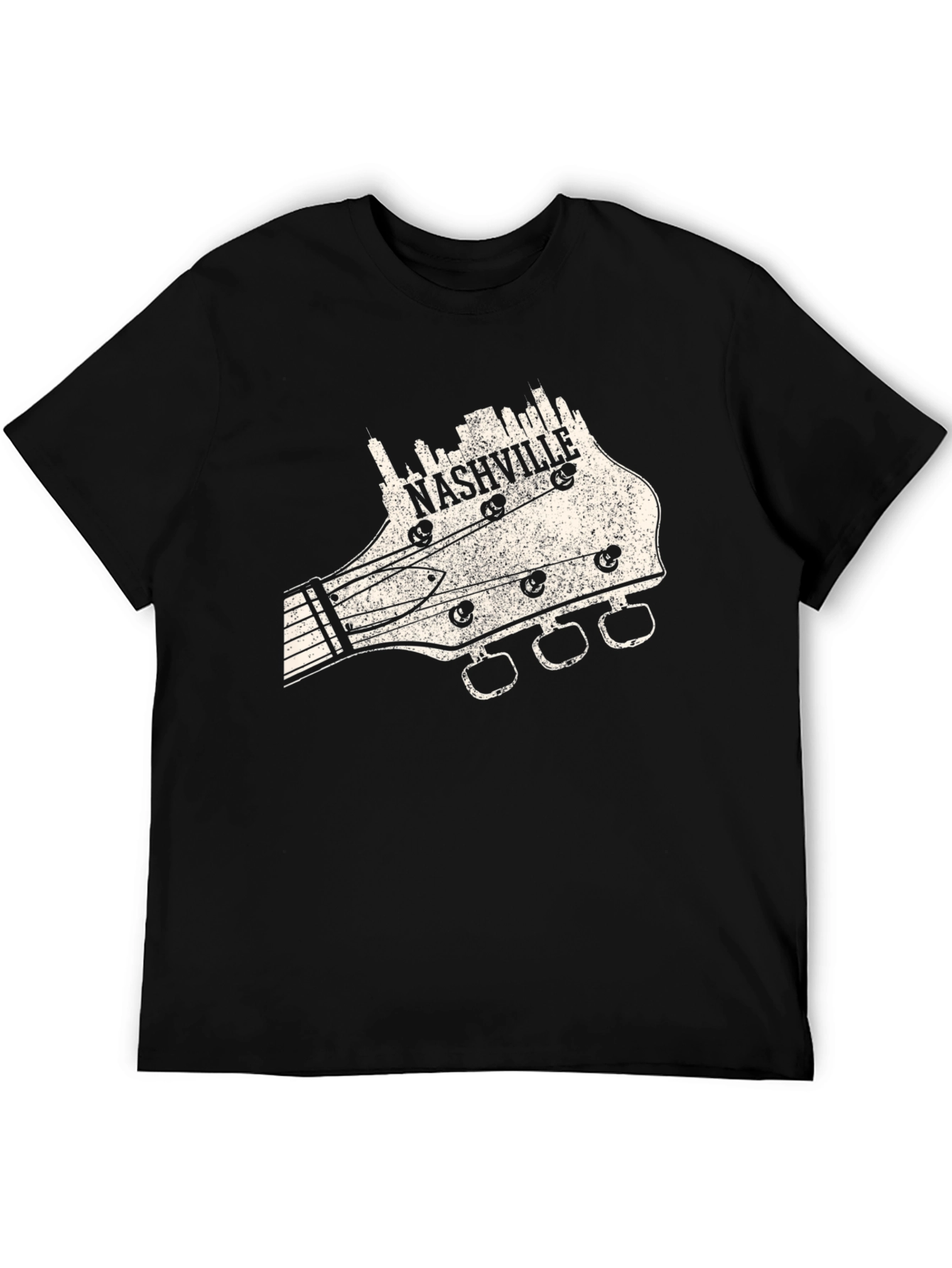 Nashville Guitar Headstock T-Shirt - Music City Tee