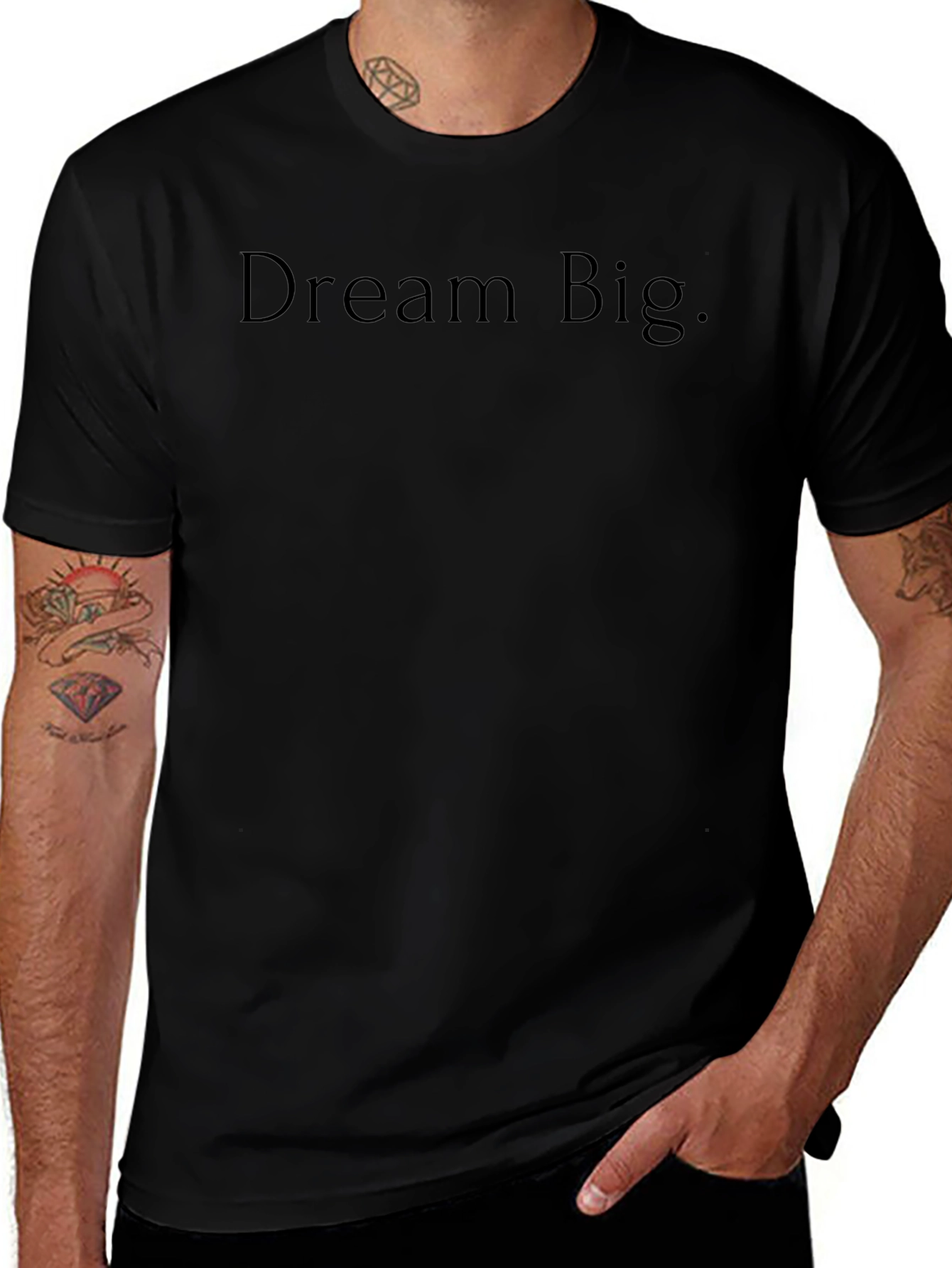 Dream Big Black T-Shirt - Inspirational & Comfortable