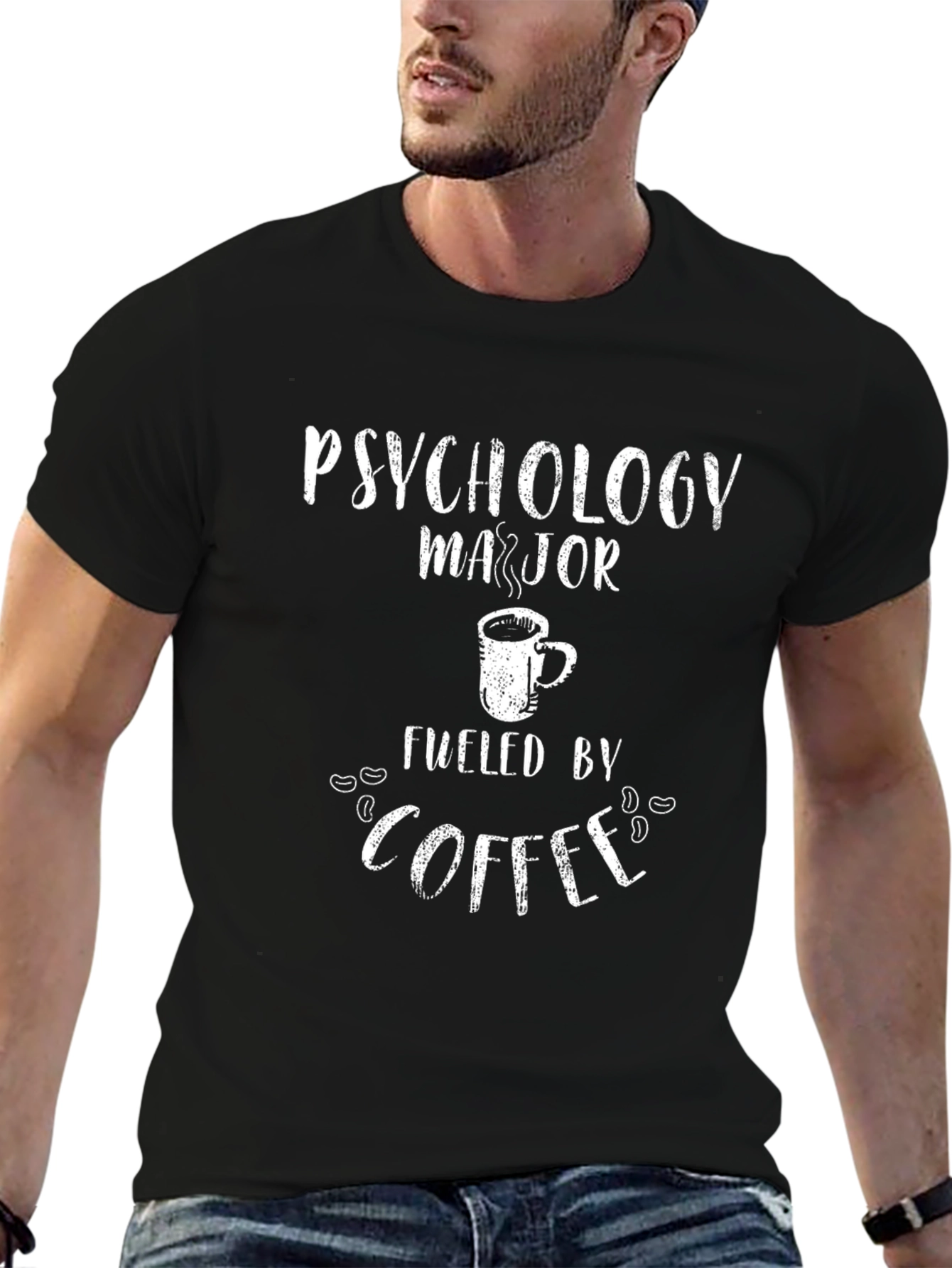 Psychology Major Fueled by Coffee Graphic Tee