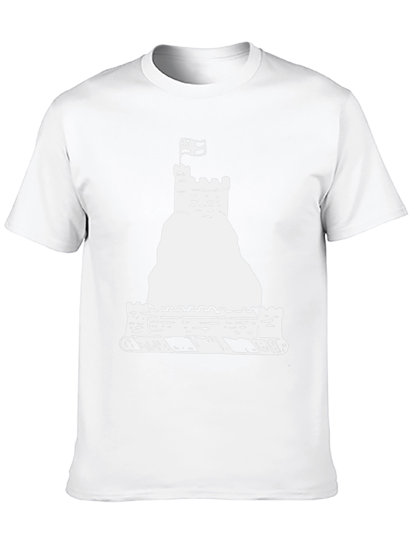 Castle Graphic Tee - Black Cotton Casual Shirt