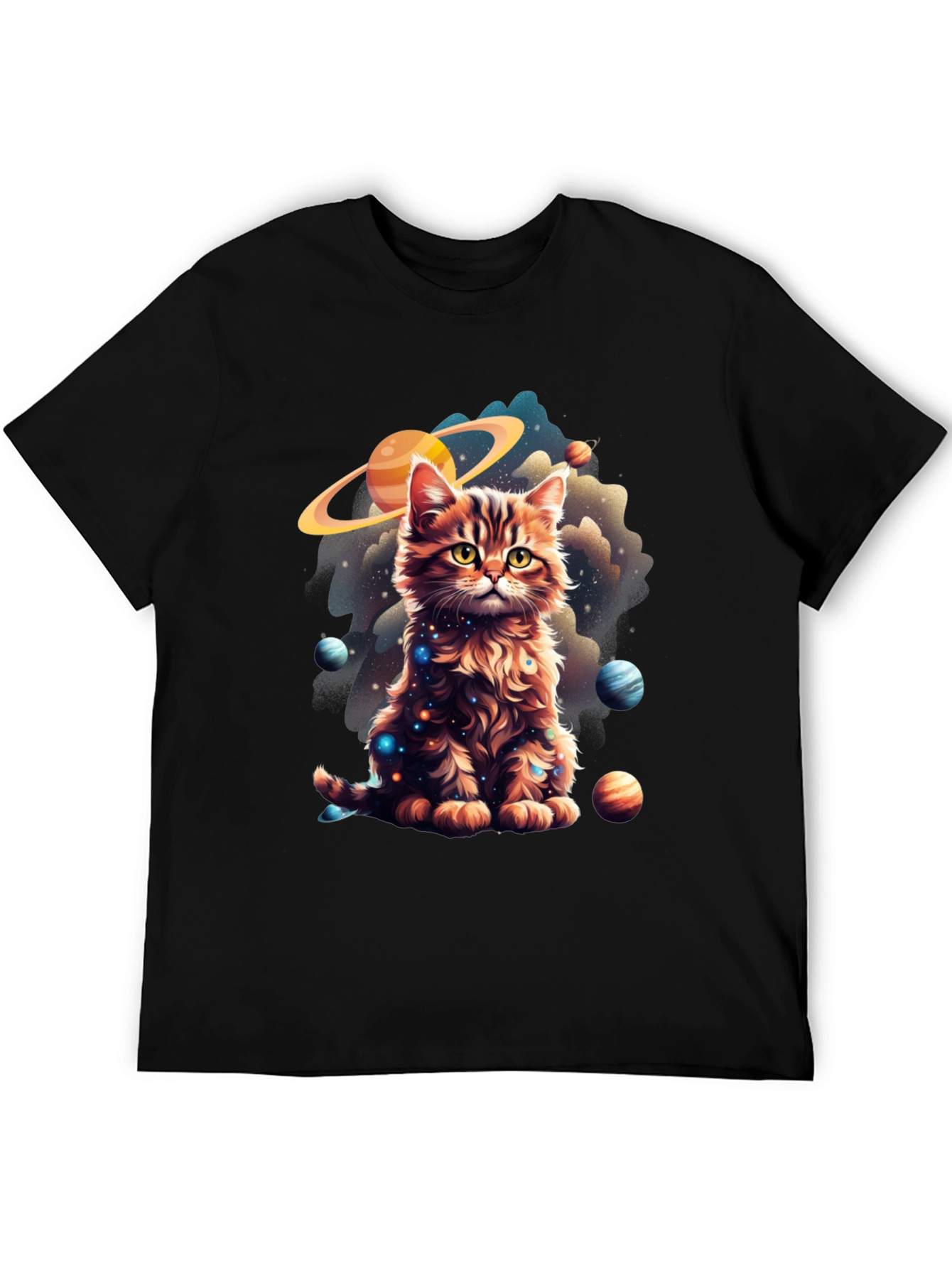 Cosmic Cat T-Shirt - Galaxy Kitten Design