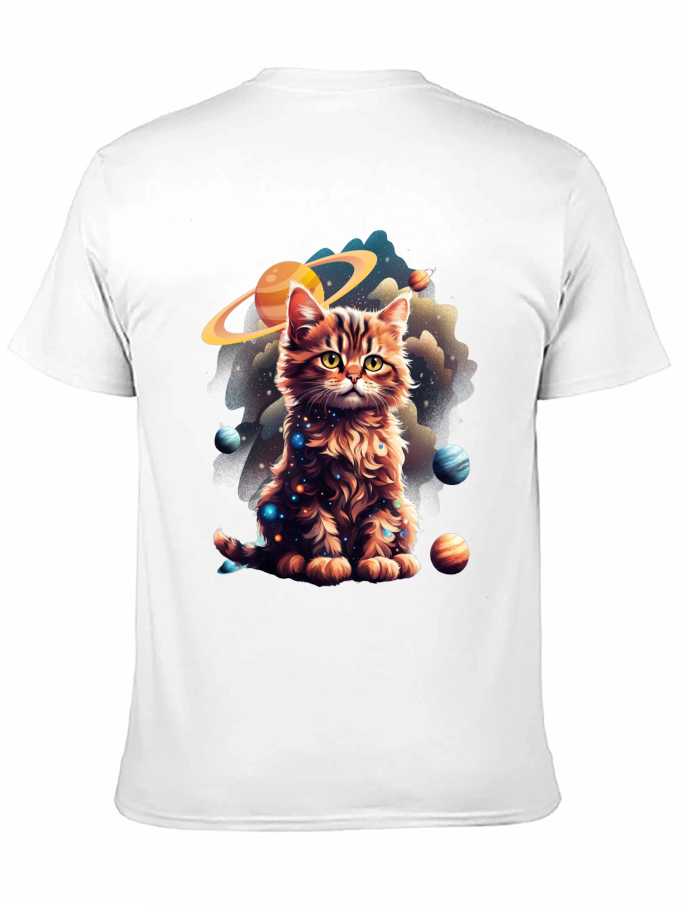 Cosmic Cat T-Shirt - Galaxy Kitten Design