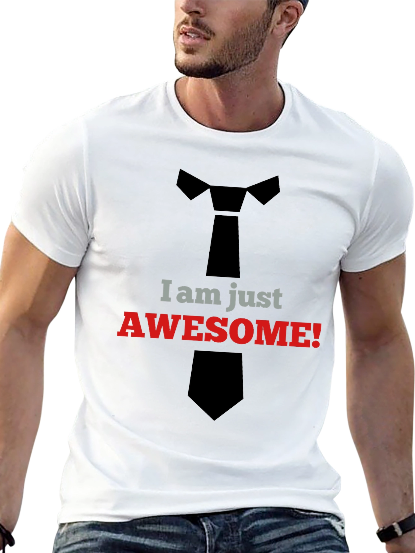 Awesome Tie T-Shirt - Trendy Graphic Tee