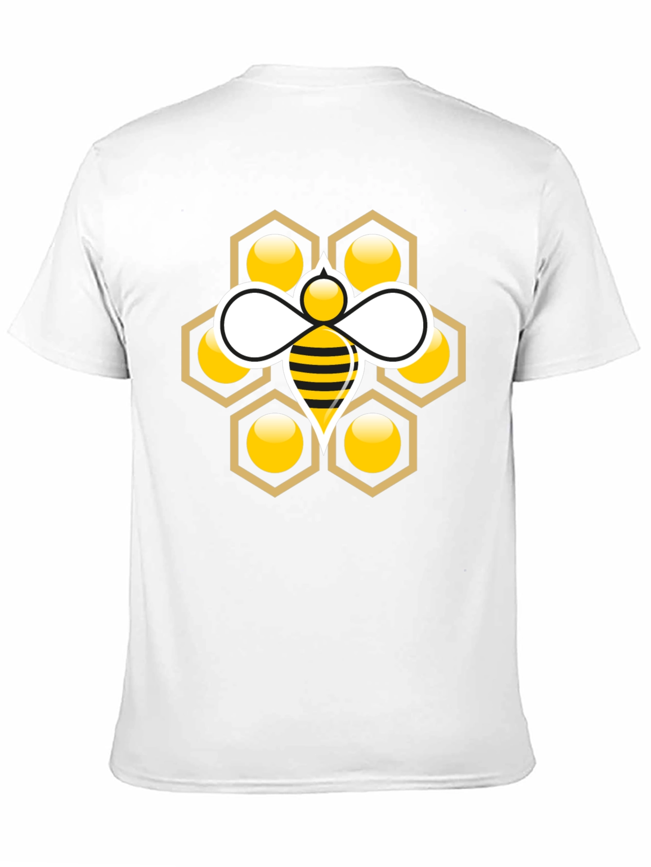 Honeycomb Bee Graphic Tee - Stylish Cotton T-Shirt