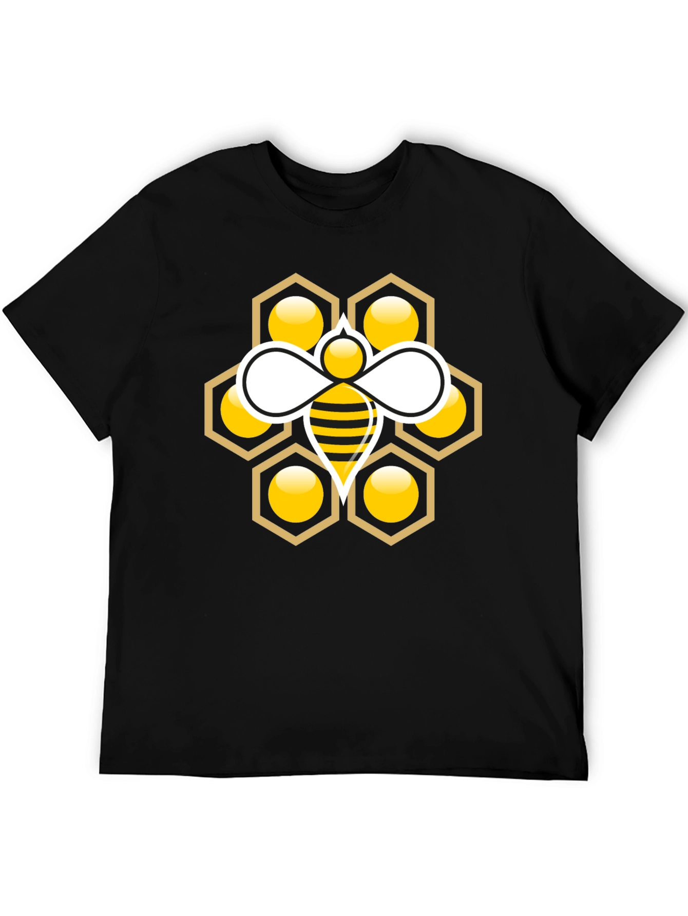 Honeycomb Bee Graphic Tee - Stylish Cotton T-Shirt