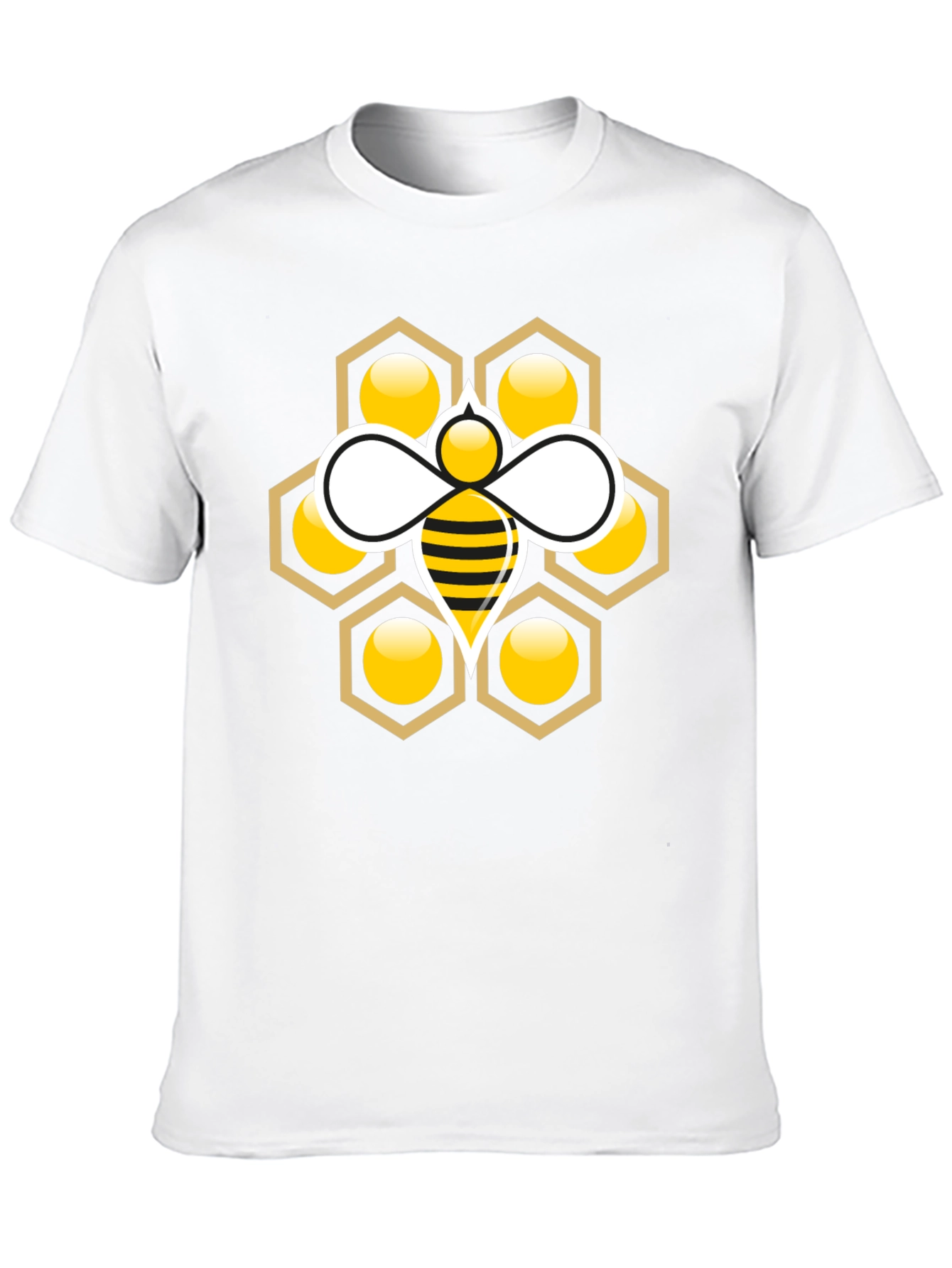 Honeycomb Bee Graphic Tee - Stylish Cotton T-Shirt