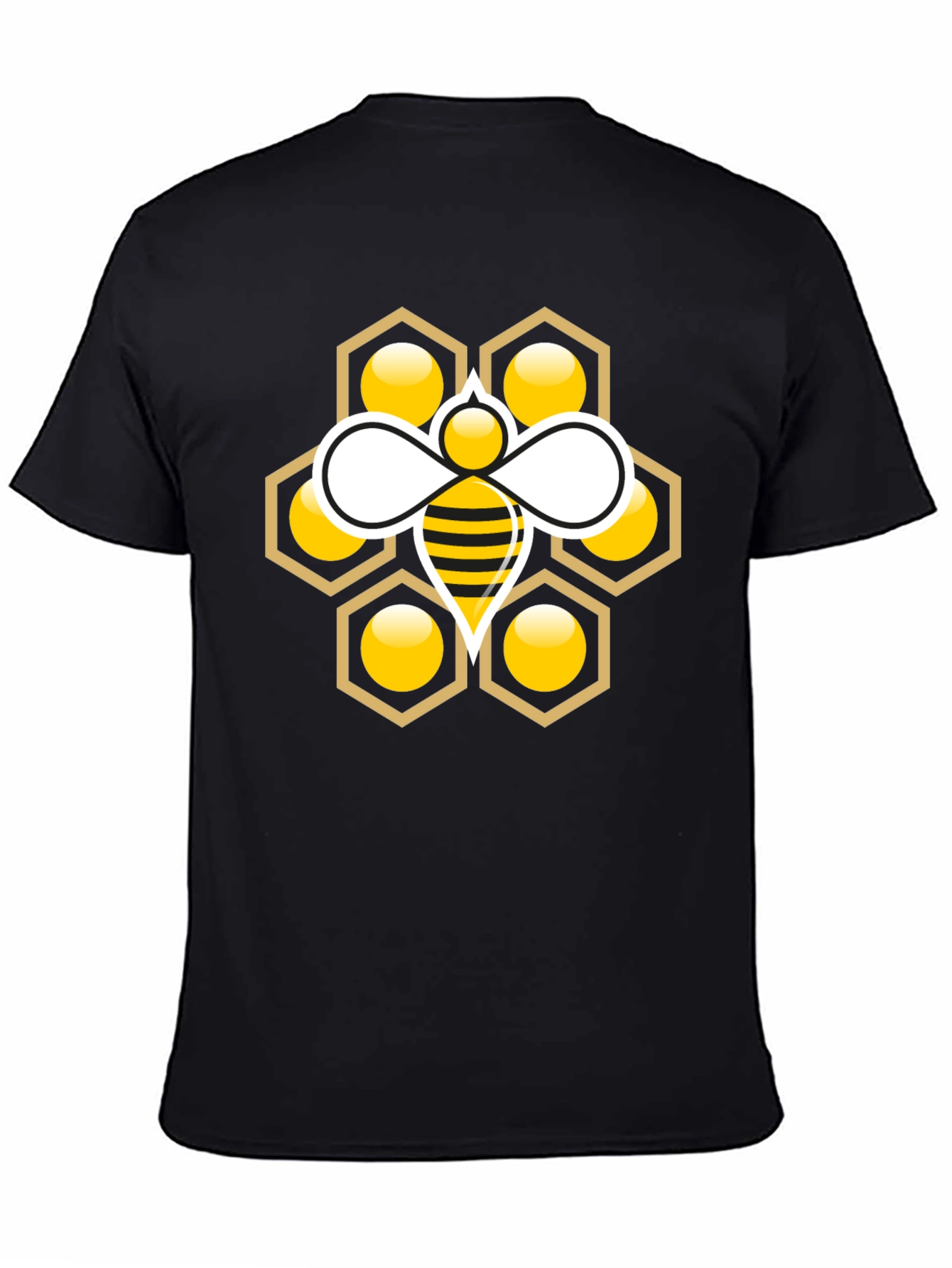 Honeycomb Bee Graphic Tee - Stylish Cotton T-Shirt