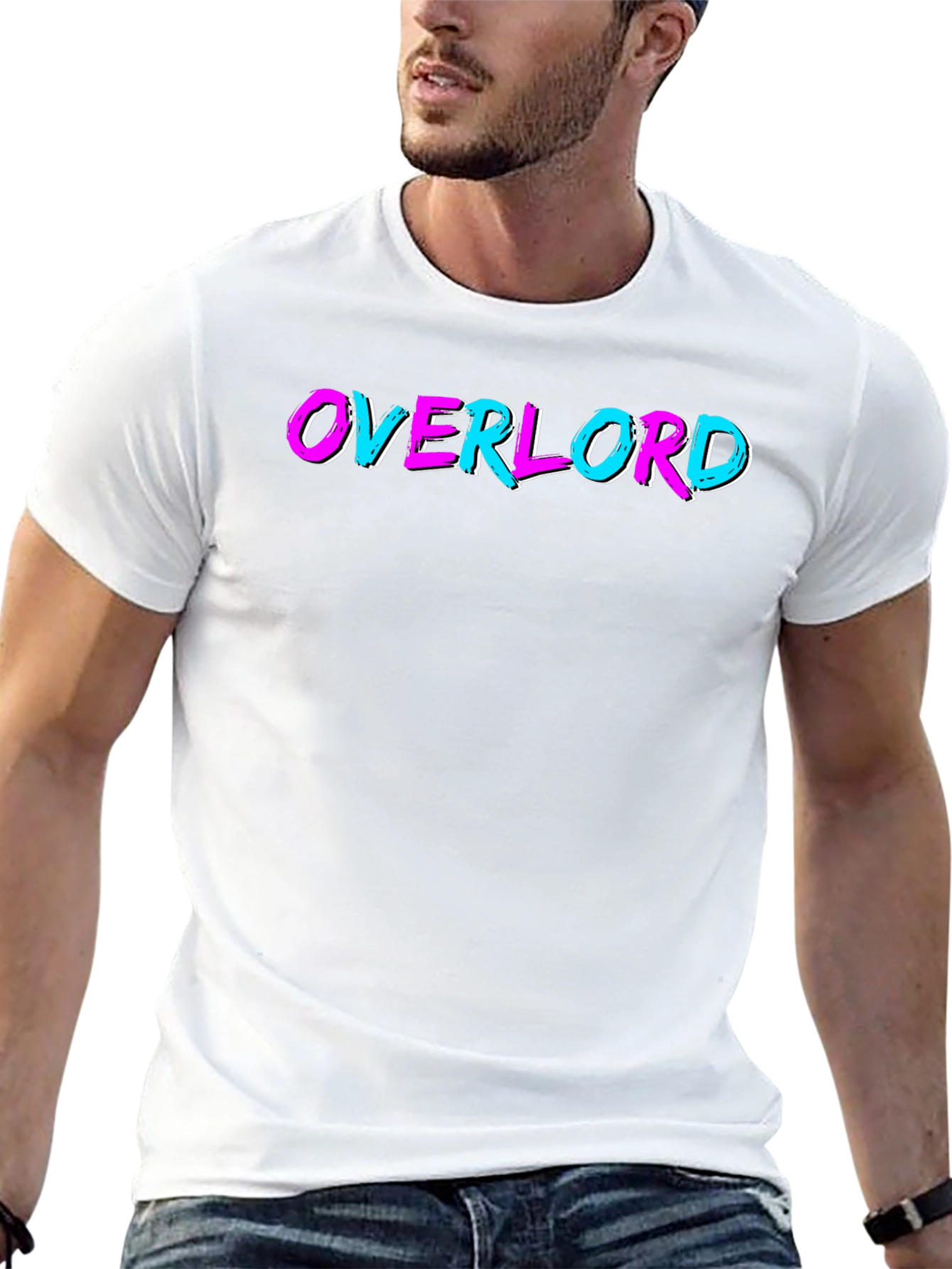 Overlord Graphic Tee - Black Cotton T-Shirt