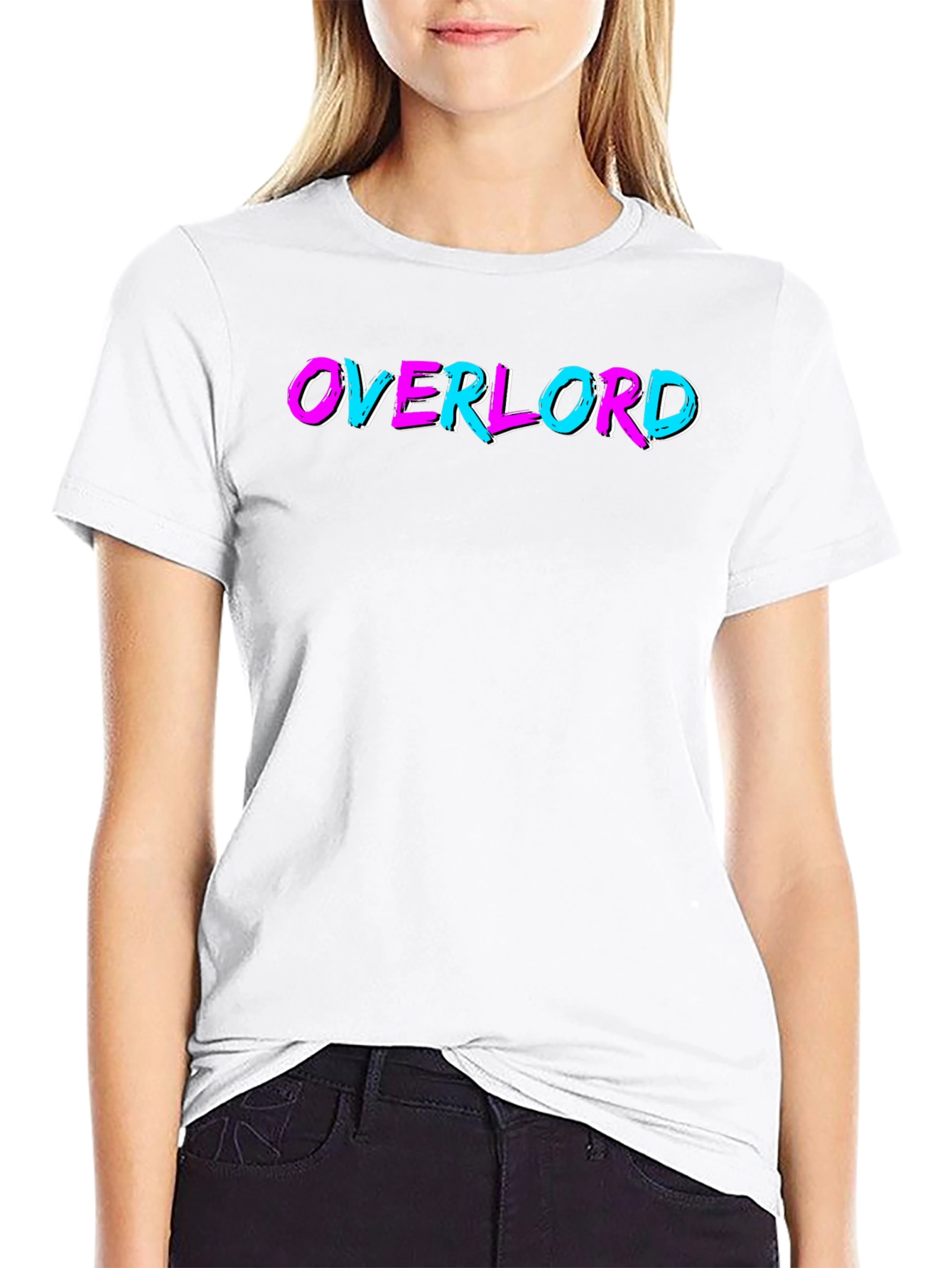 Overlord Graphic Tee - Black Cotton T-Shirt