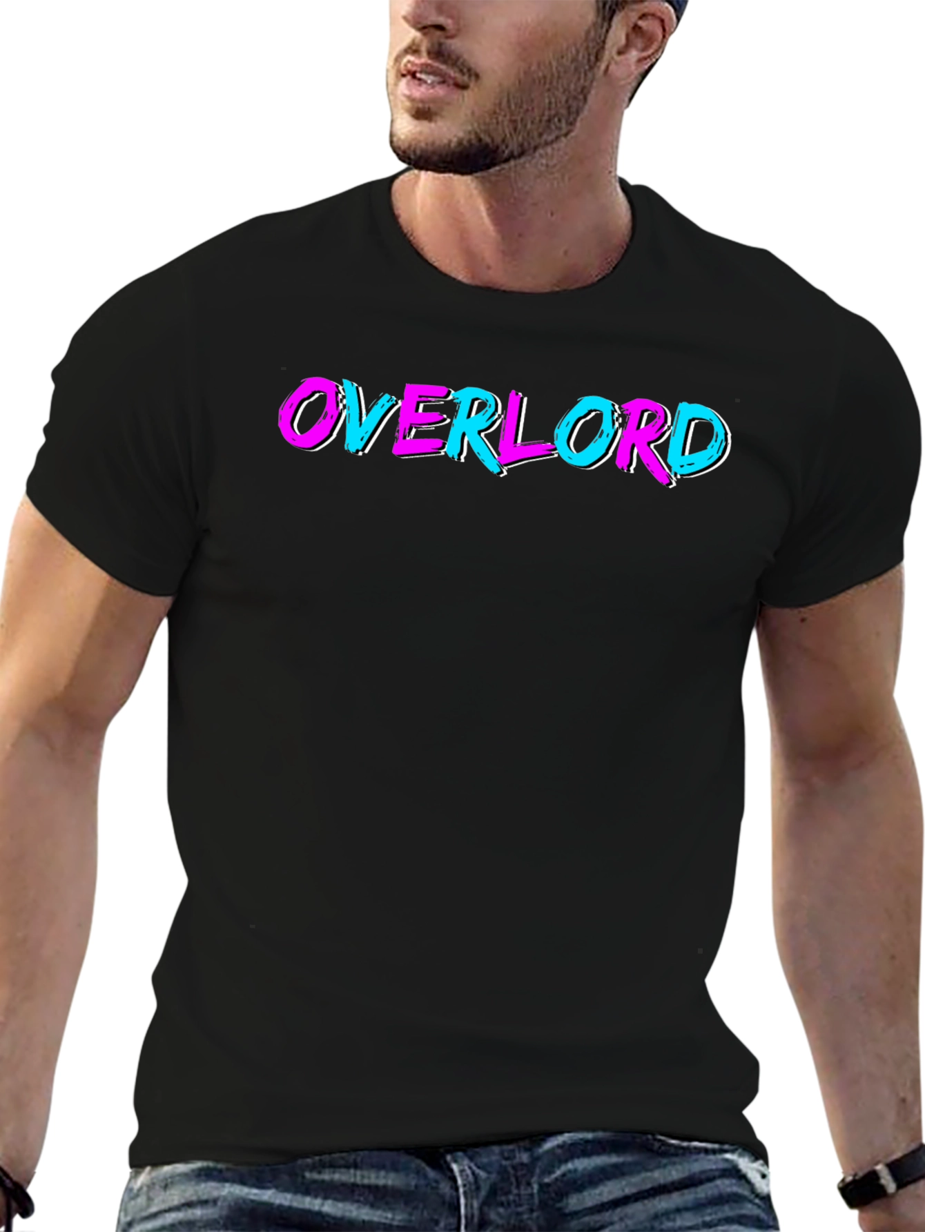 Overlord Graphic Tee - Black Cotton T-Shirt