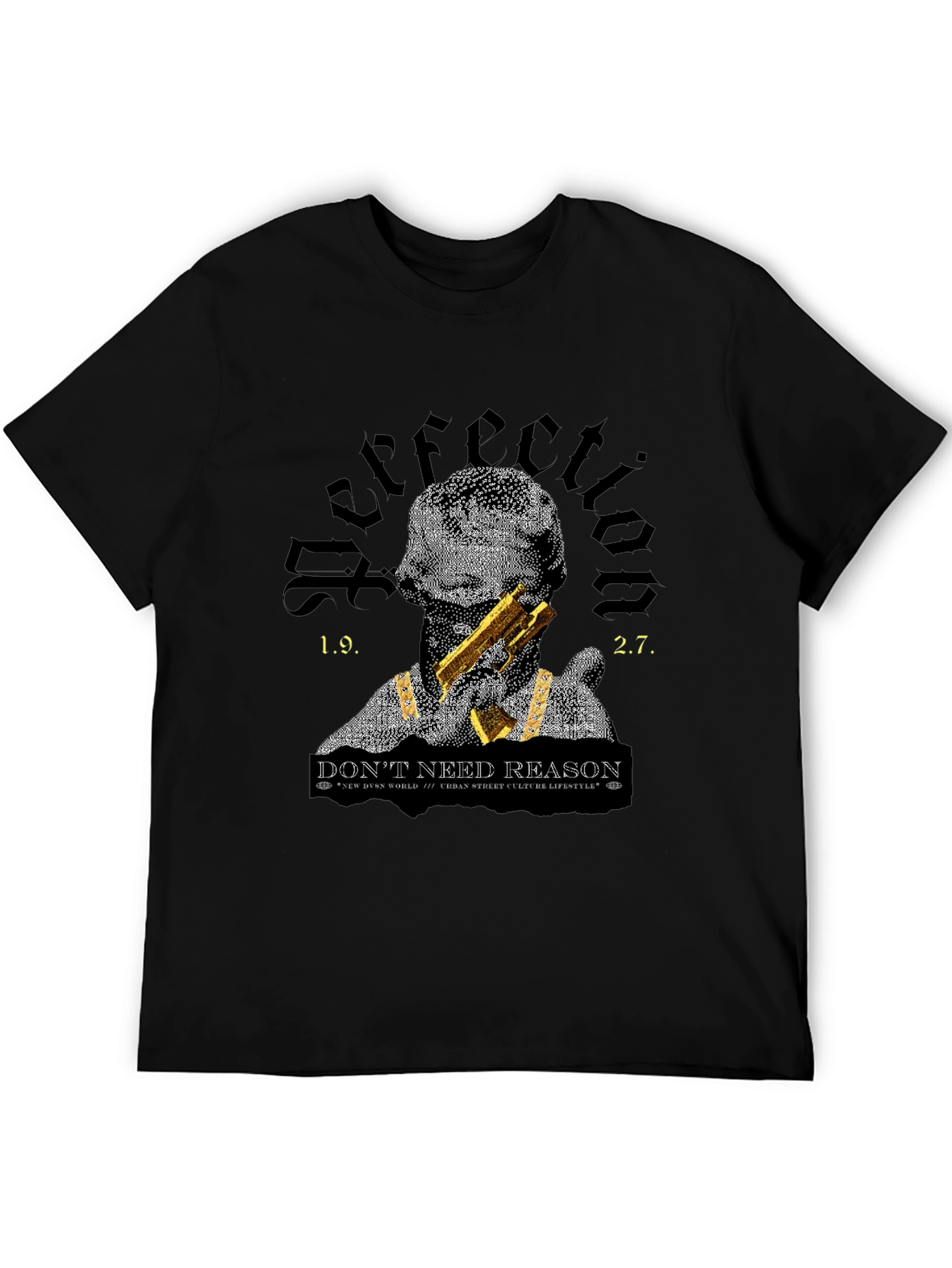 Graphic Tee: Perfection-Dont Need Reason Black T-Shirt