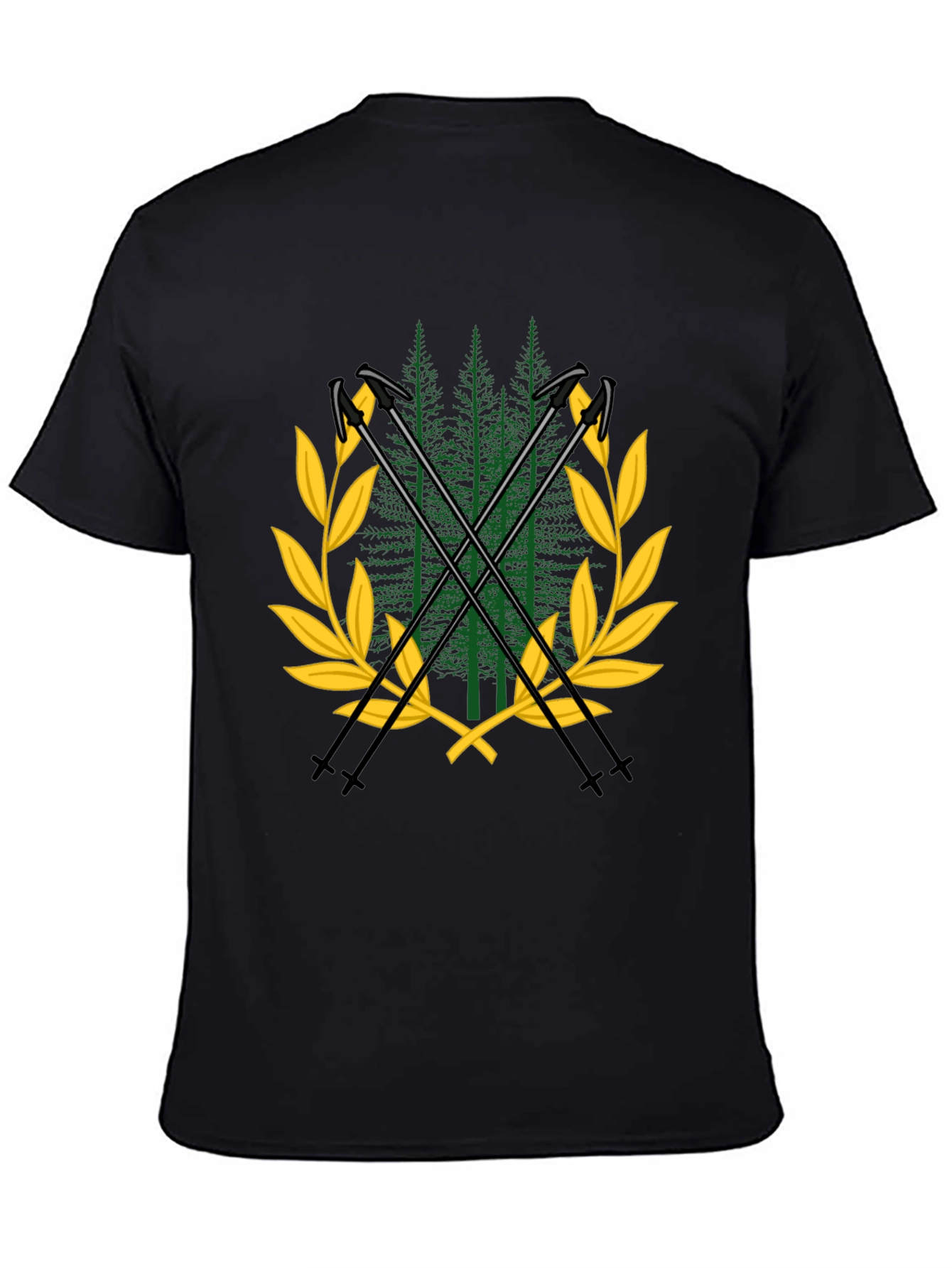 Forest Crest Tee - Nature Inspired Black T-Shirt