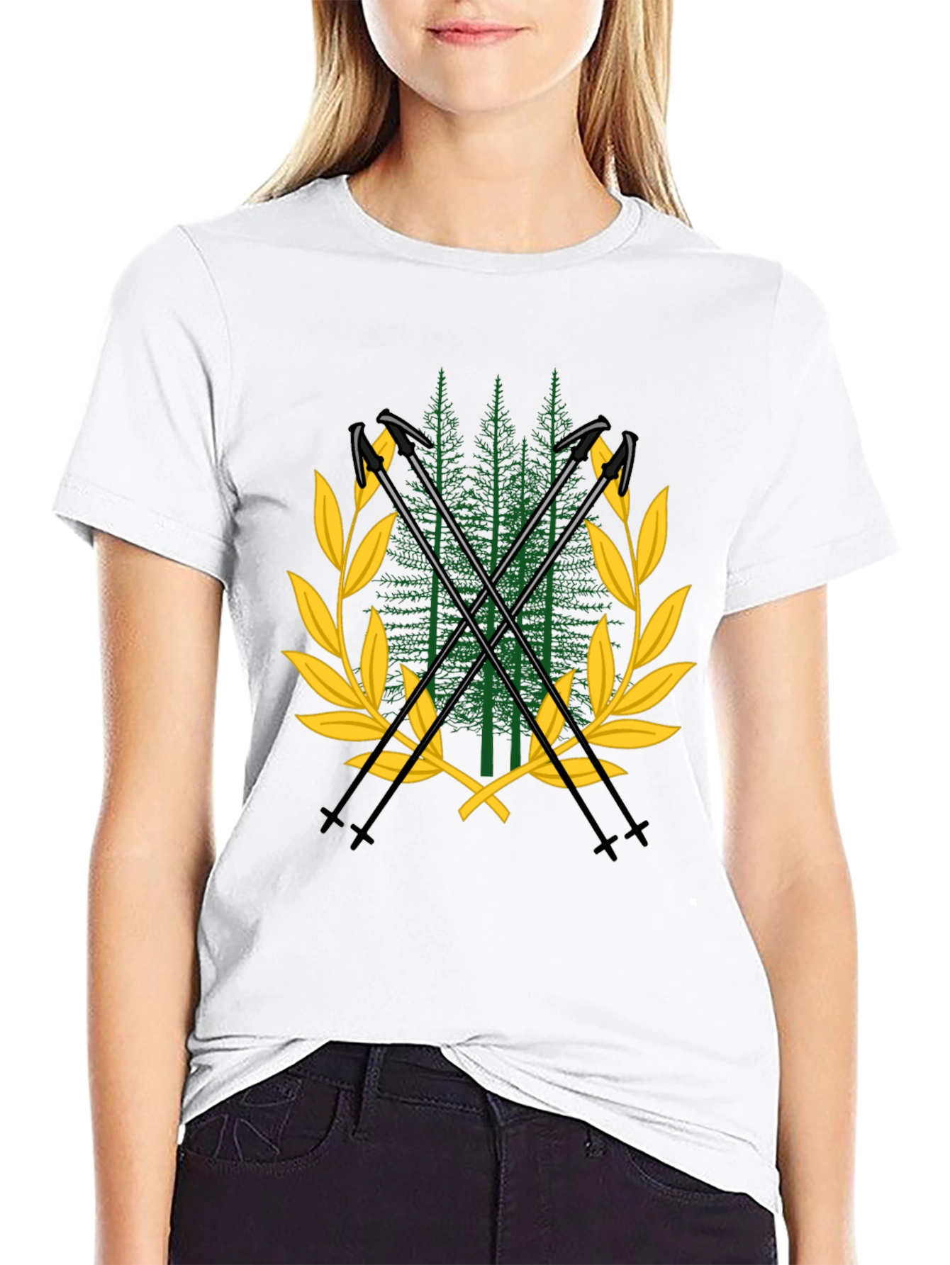 Forest Crest Tee - Nature Inspired Black T-Shirt