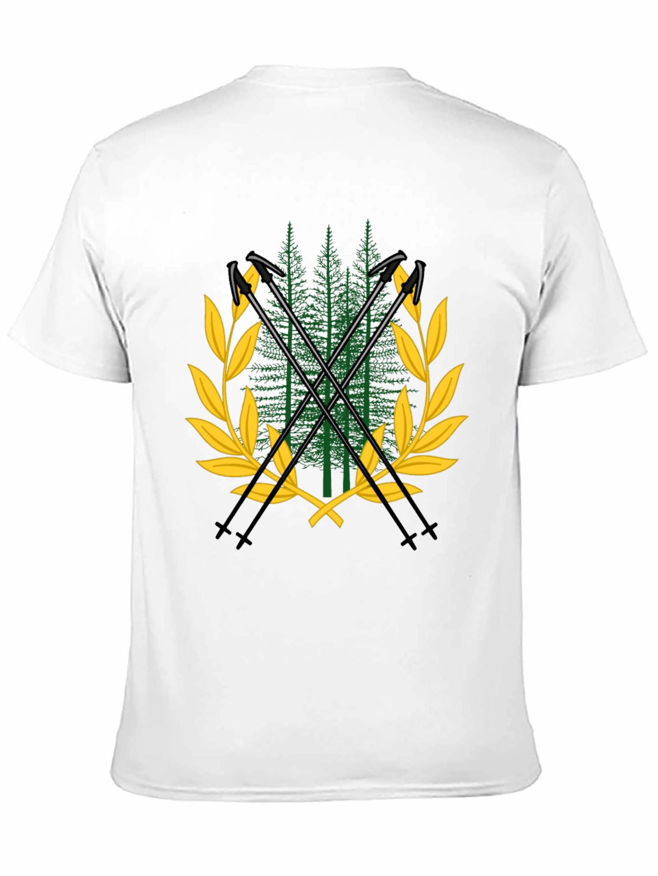 Forest Crest Tee - Nature Inspired Black T-Shirt