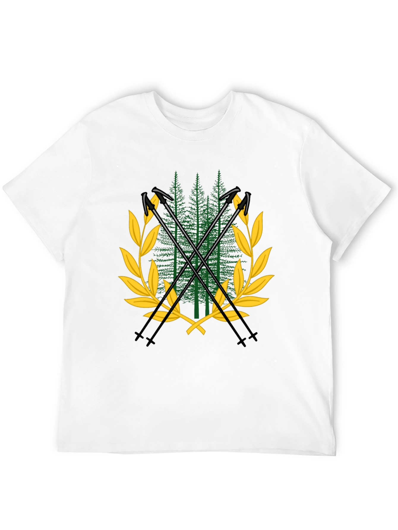 Forest Crest Tee - Nature Inspired Black T-Shirt