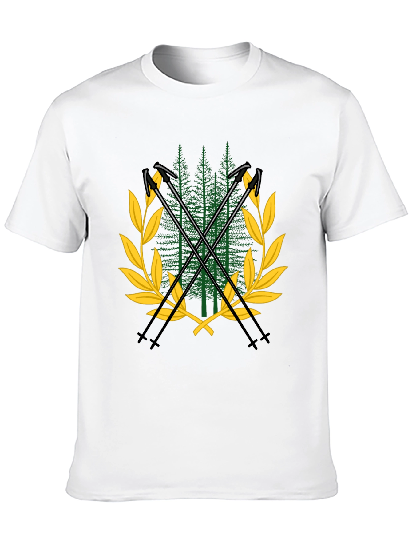 Forest Crest Tee - Nature Inspired Black T-Shirt