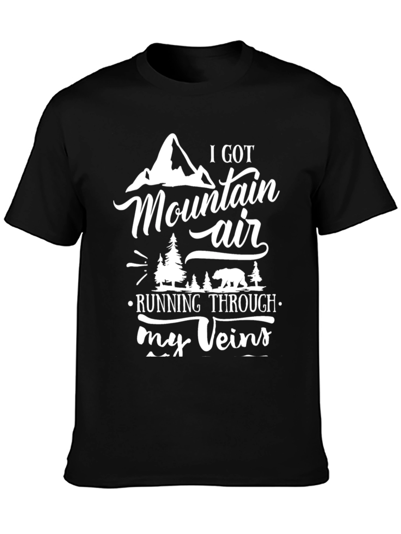 Mountain Air Graphic Black T-Shirt