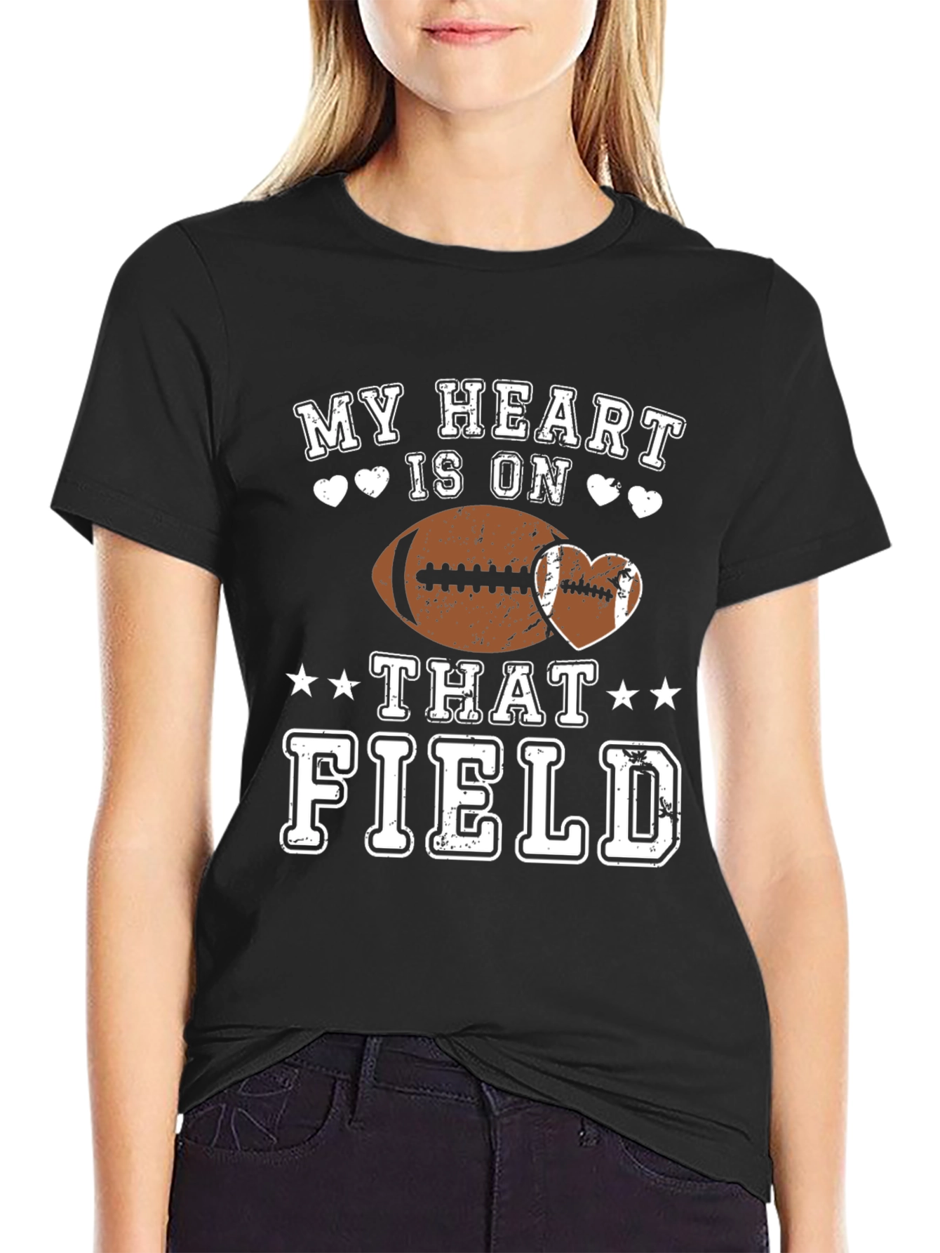 My Heart is On That Field Football T-Shirt