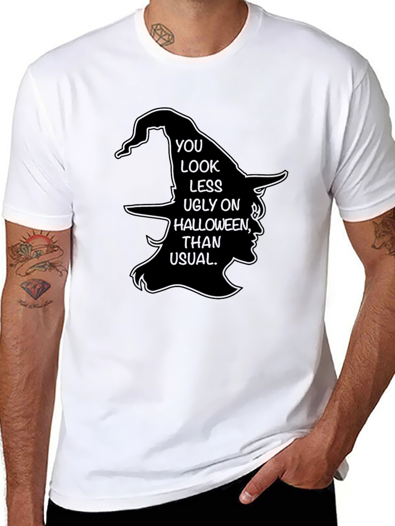 Halloween Witch Graphic T-Shirt