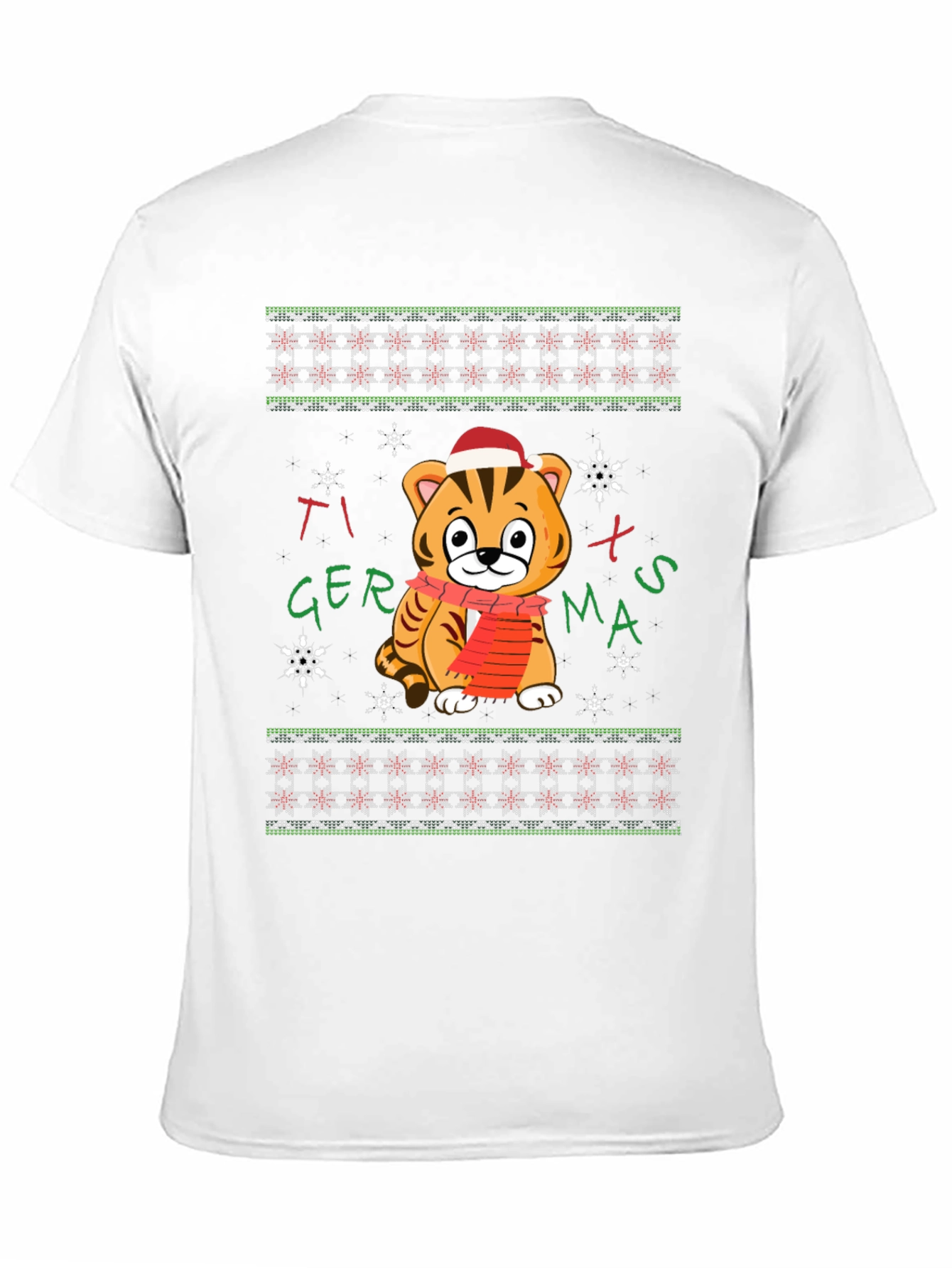 Tiger Xmas T-Shirt - Festive Holiday Wear