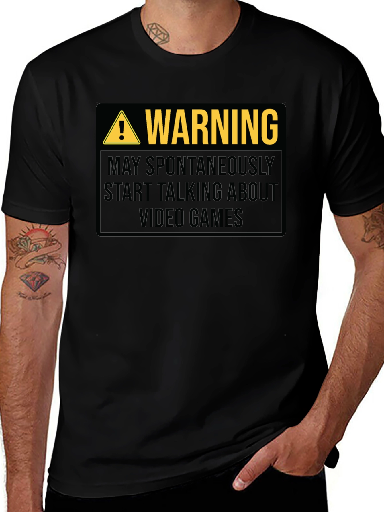 Warning: May Spontaneously Talk About Video Games T-Shirt
